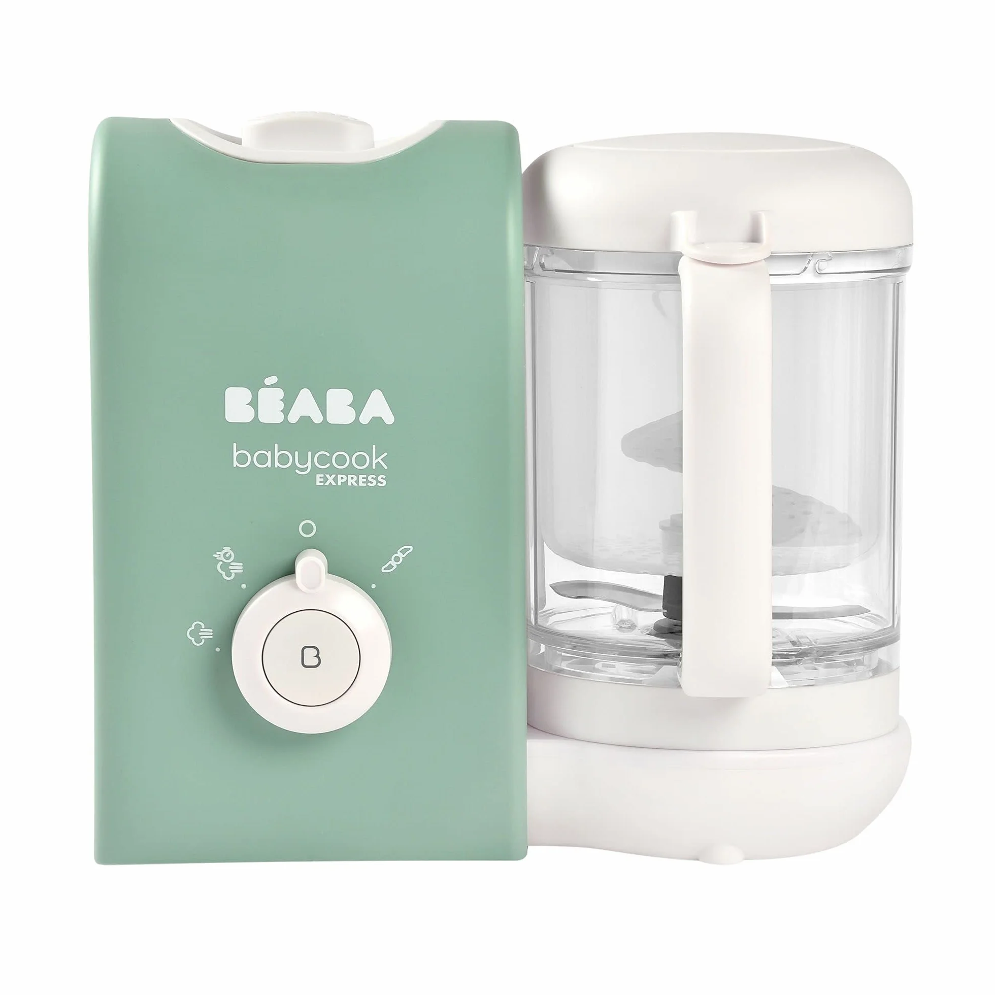 BEABA, Babycook Express, Baby Robot mikser stojący 4 w 1, szybkie gotowanie 15 minut, miksowanie na miarę, delikatne i zdrowe gotowanie na parze, rozmrażanie, jednorodna tekstura, pojemność 1 250 ml,