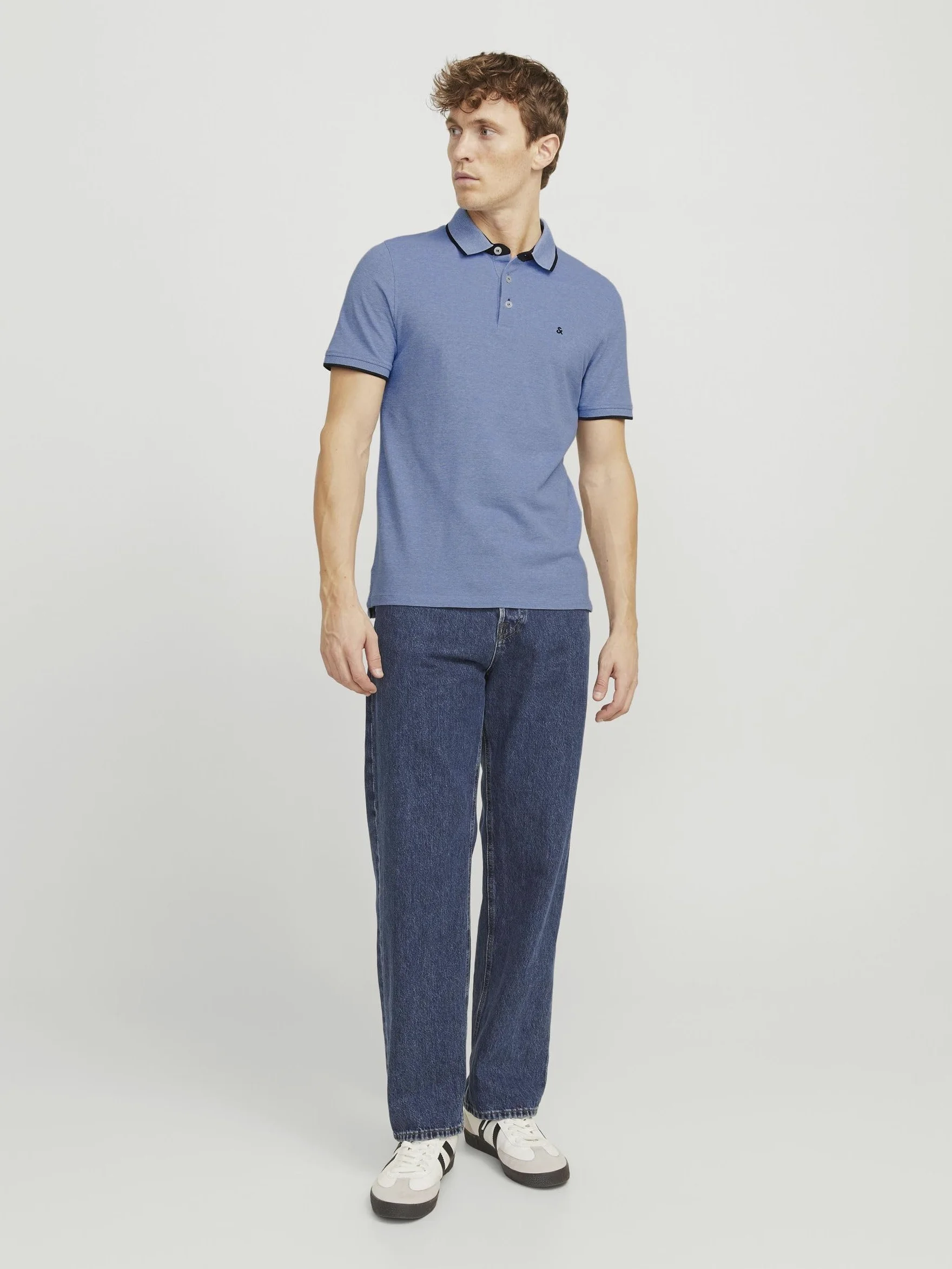 JACK & JONES Jjepaulos Polo Ss Noos Koszulka polo Mężczyźni , Bright Kobalt , XXL