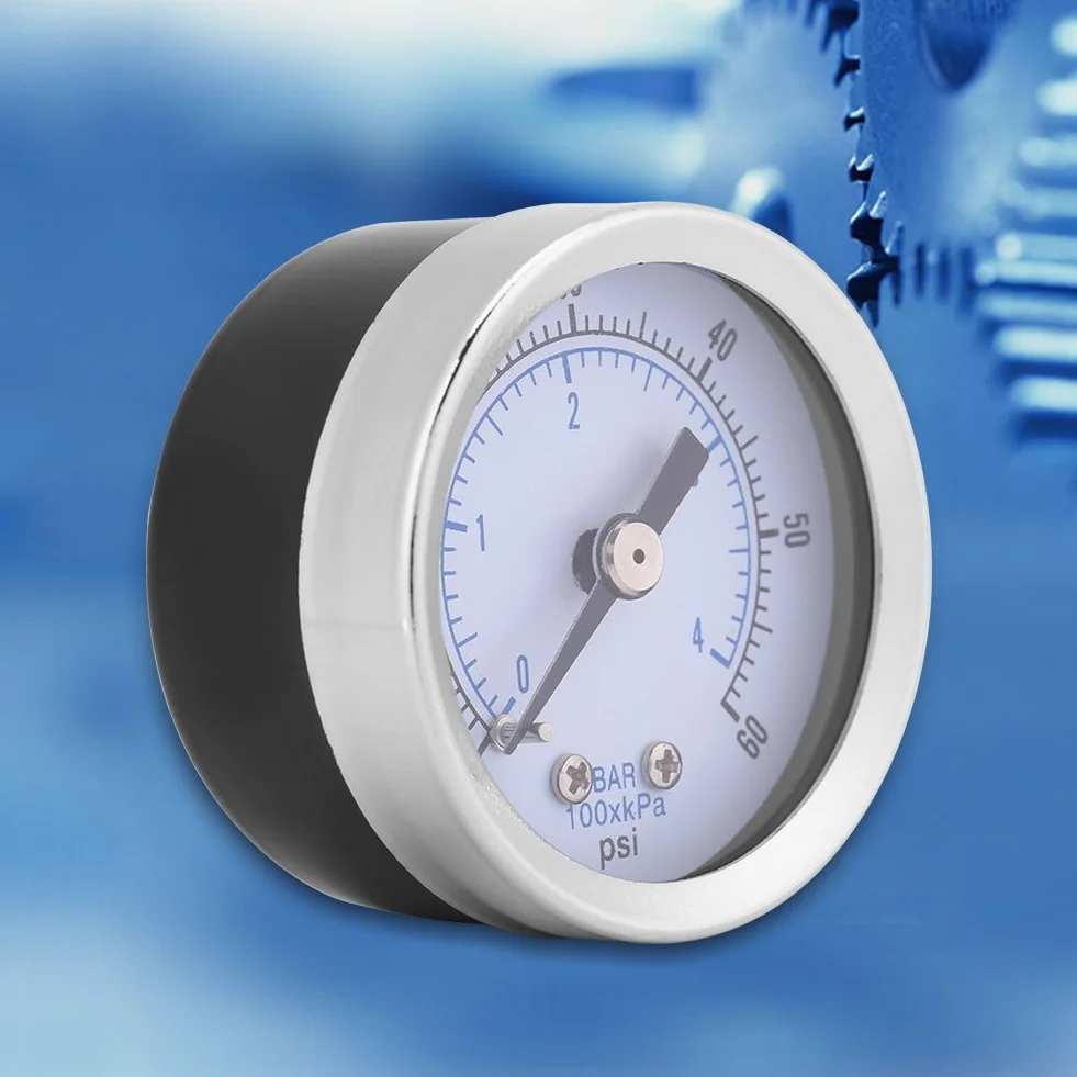 Luftdruckmesser, 0-60 psi 0-4 bar 1/8"BSPT Manometer Manometer für Wasser Luft Öl Messgerät