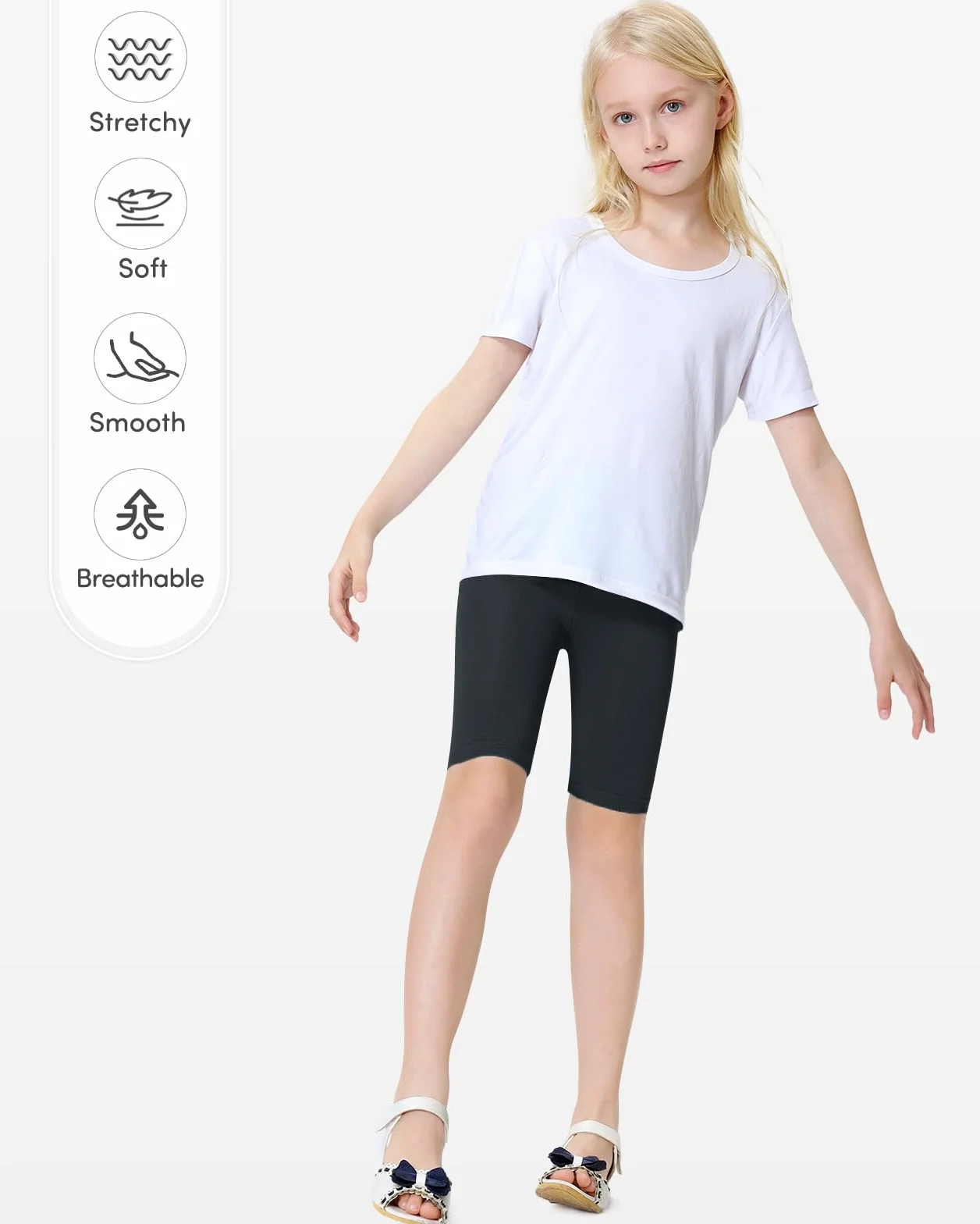 Domee Dziewczęce legginsy krótkie spodnie rowerowe letnie 4-pak