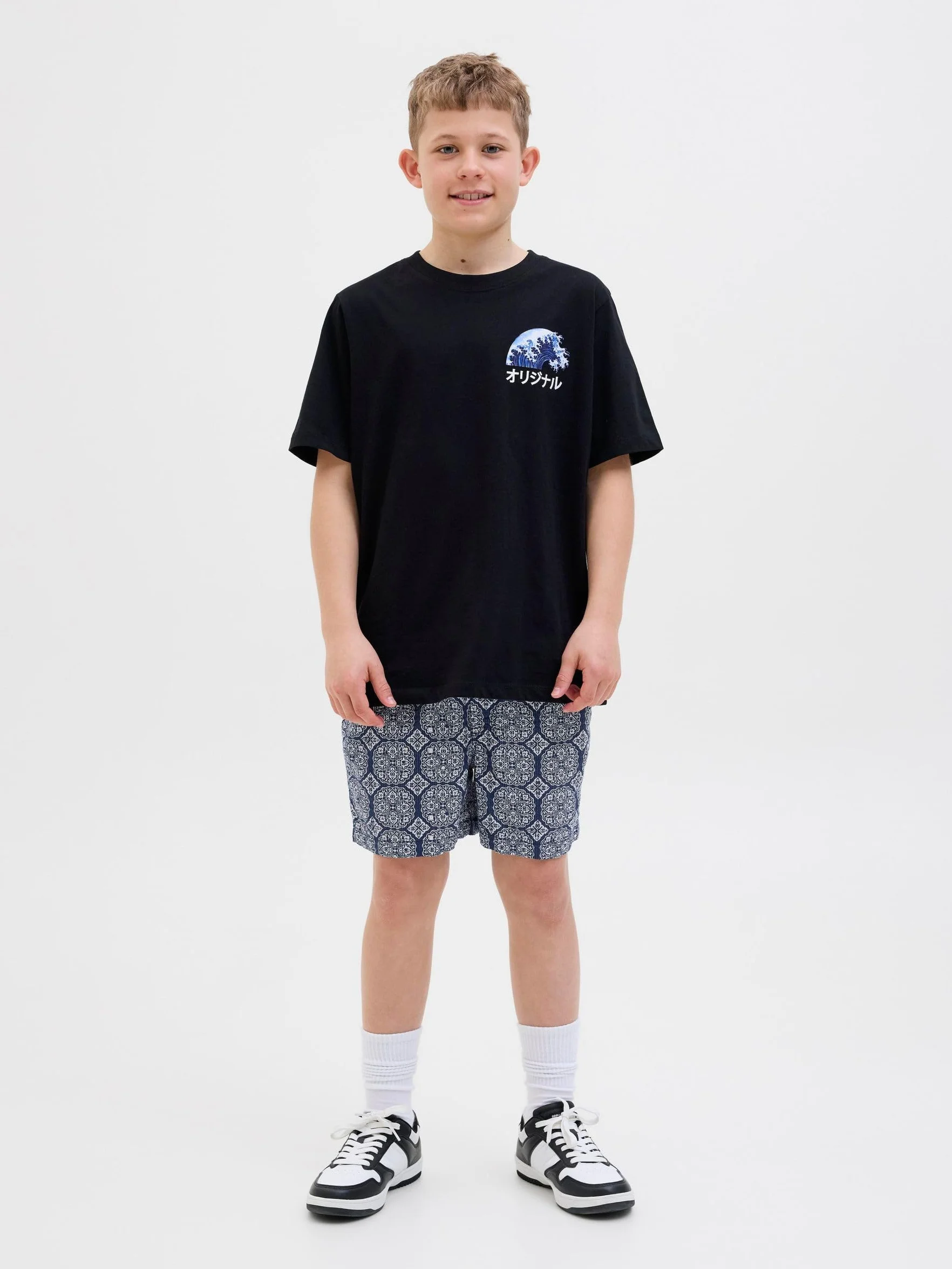 JACK & JONES Jpstjaiden Seersucker Aop Short Mi Jnr - Jpstjaiden Seersucker Aop Short Mi Jnr Mężczyźni