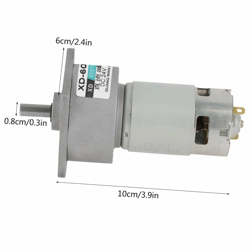 DC12V/24V 35W Mini metalowy silnik z regulowaną prędkością prądu stałego duży moment obrotowy CW/CCW XD-GA775(24V 50 obr./min)