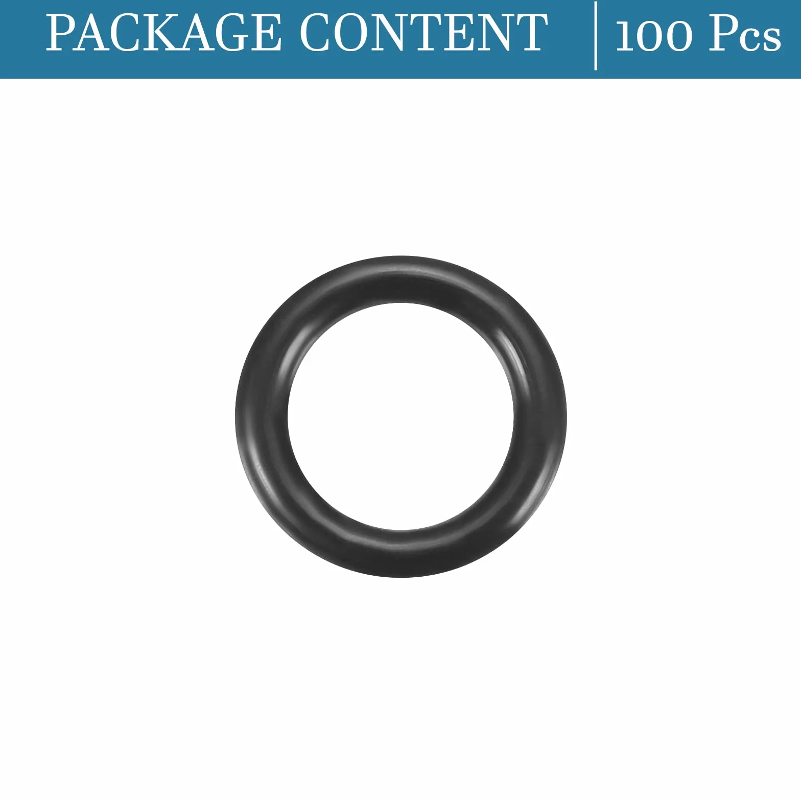 QUARKZMAN 9 mm x 6 mm x 1,5 mm nitrylowe gumowe uszczelki O-ring x 100 sztuk okrągła uszczelka [czarny]