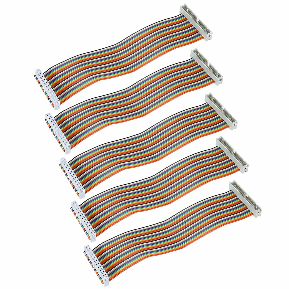 5 sztuk Kabel GPIO, męski na żeński 40-pinowy płaski kabel taśmowy, do (7,9 cala)(Mężczyzna na kobietę)