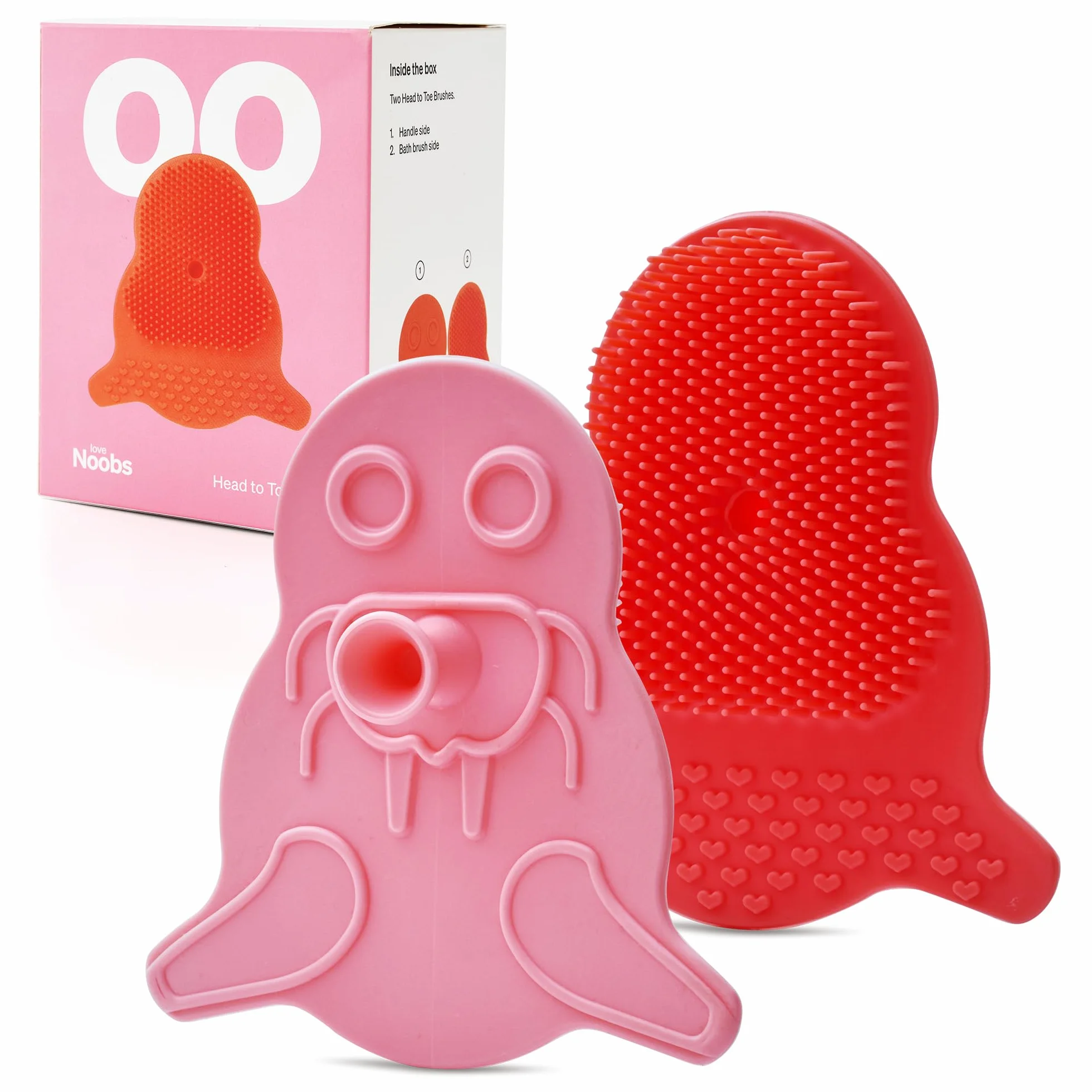 LoveNoobs Baby Hair Brush - 2 Pack Cradle Cap Brush, Baby Brush Set for Newborns, Baby Comb for Dry Skin
