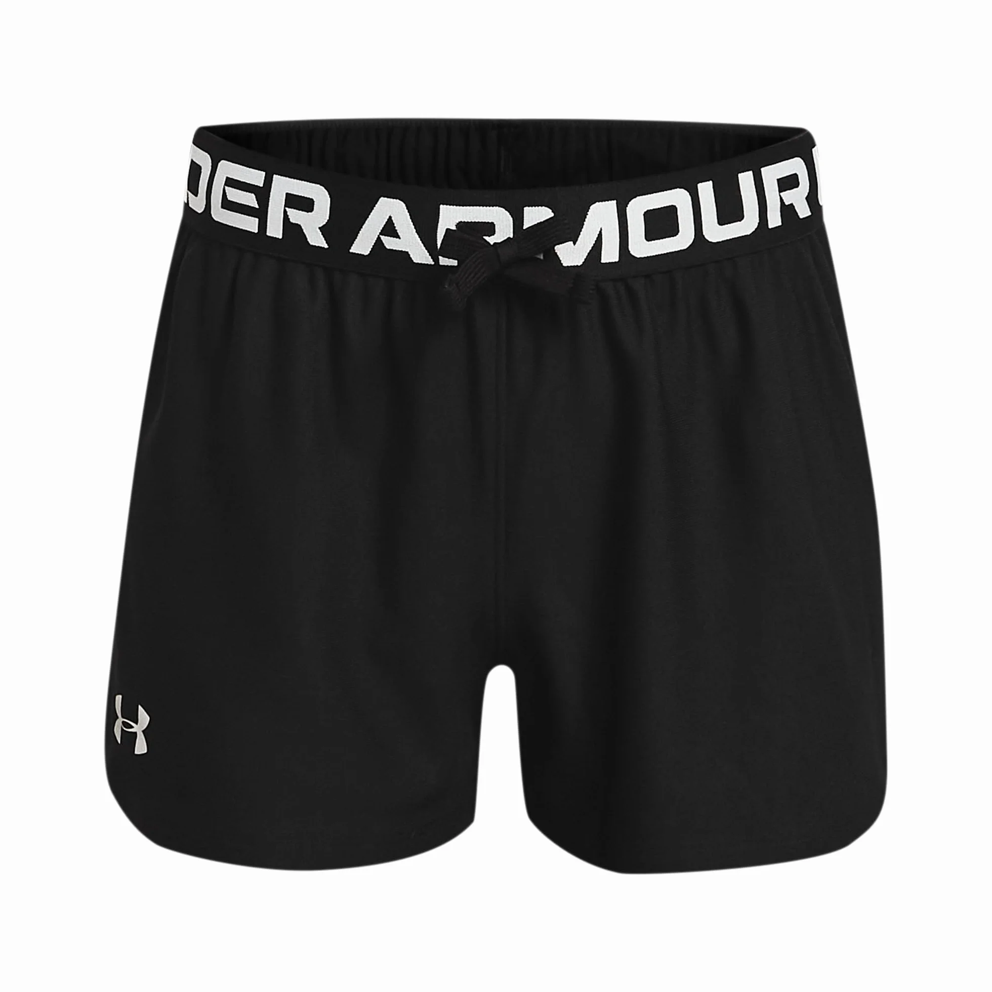 Under Armour Girl's Play Up Solid Shorts, czarny, średni