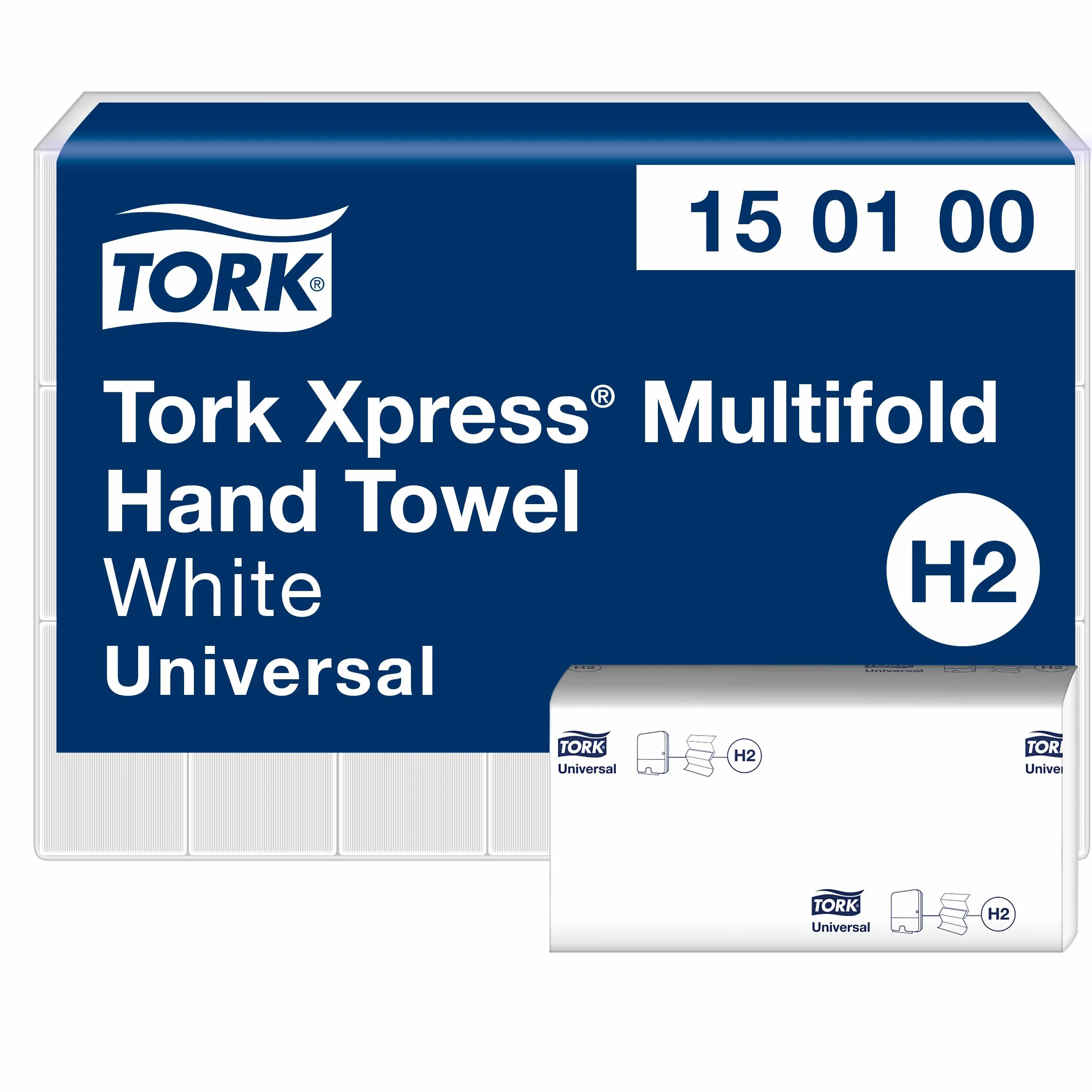 Tork Xpress Multifold ręczniki białe H2, uniwersalna jakość, ekonomiczne, 21 × 230 ściereczek, 150100