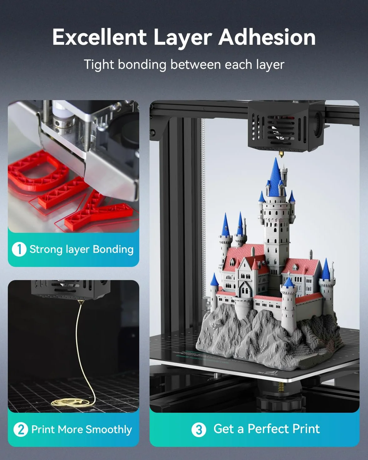 SUNLU PETG Filament 1,75 mm, mniejsze wydłużenie, dobra przyczepność warstw, wysoka wytrzymałość Filament do drukarki 3D 1,75 ± 0,02 mm, szpula 1 kg (2,2 lb), czarny PETG