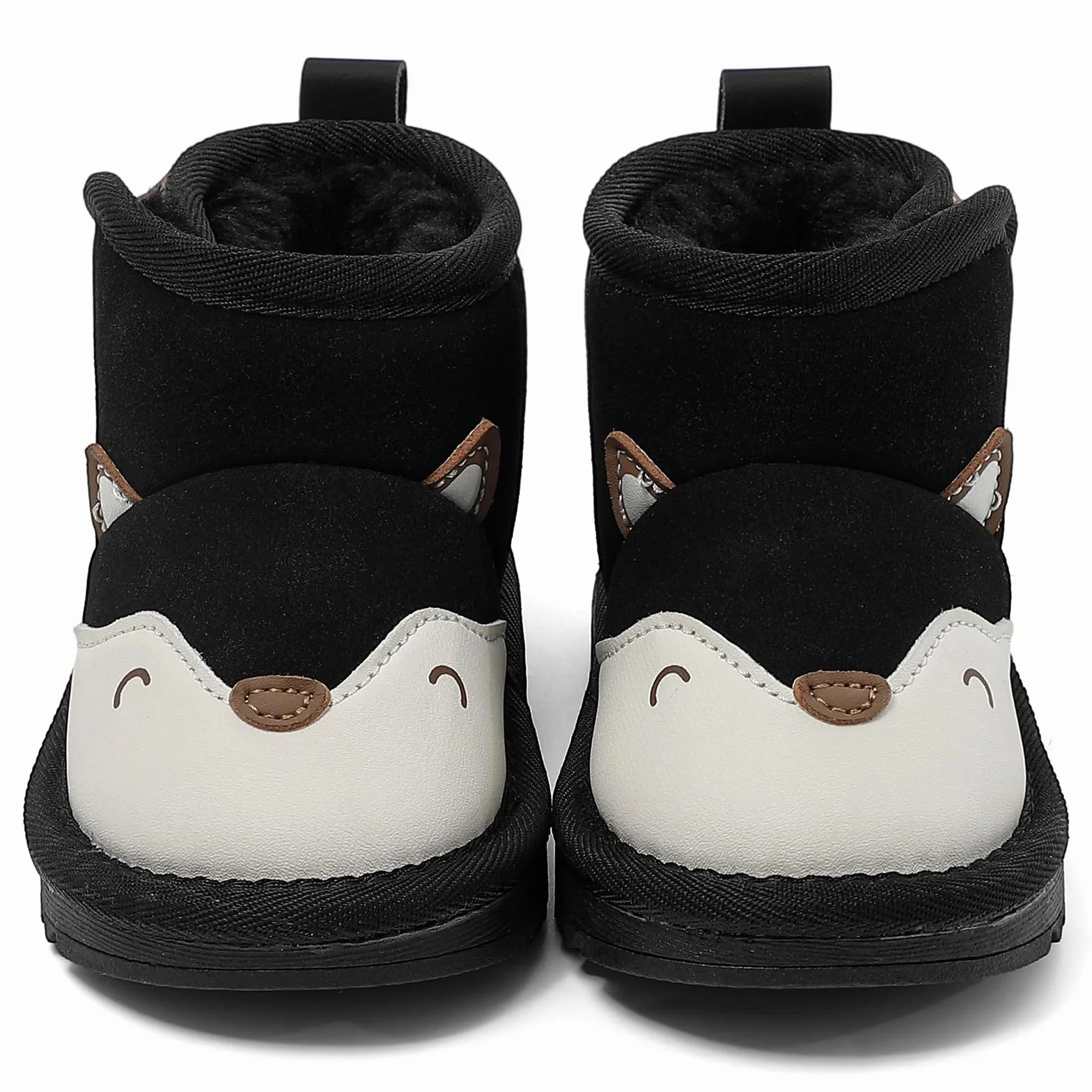 MASOCIO Buty zimowe dla chłopców i dziewczynek, małe dzieci, buty zimowe, pluszowe, gumowe, antypoślizgowe, rozmiar 18-24 EU