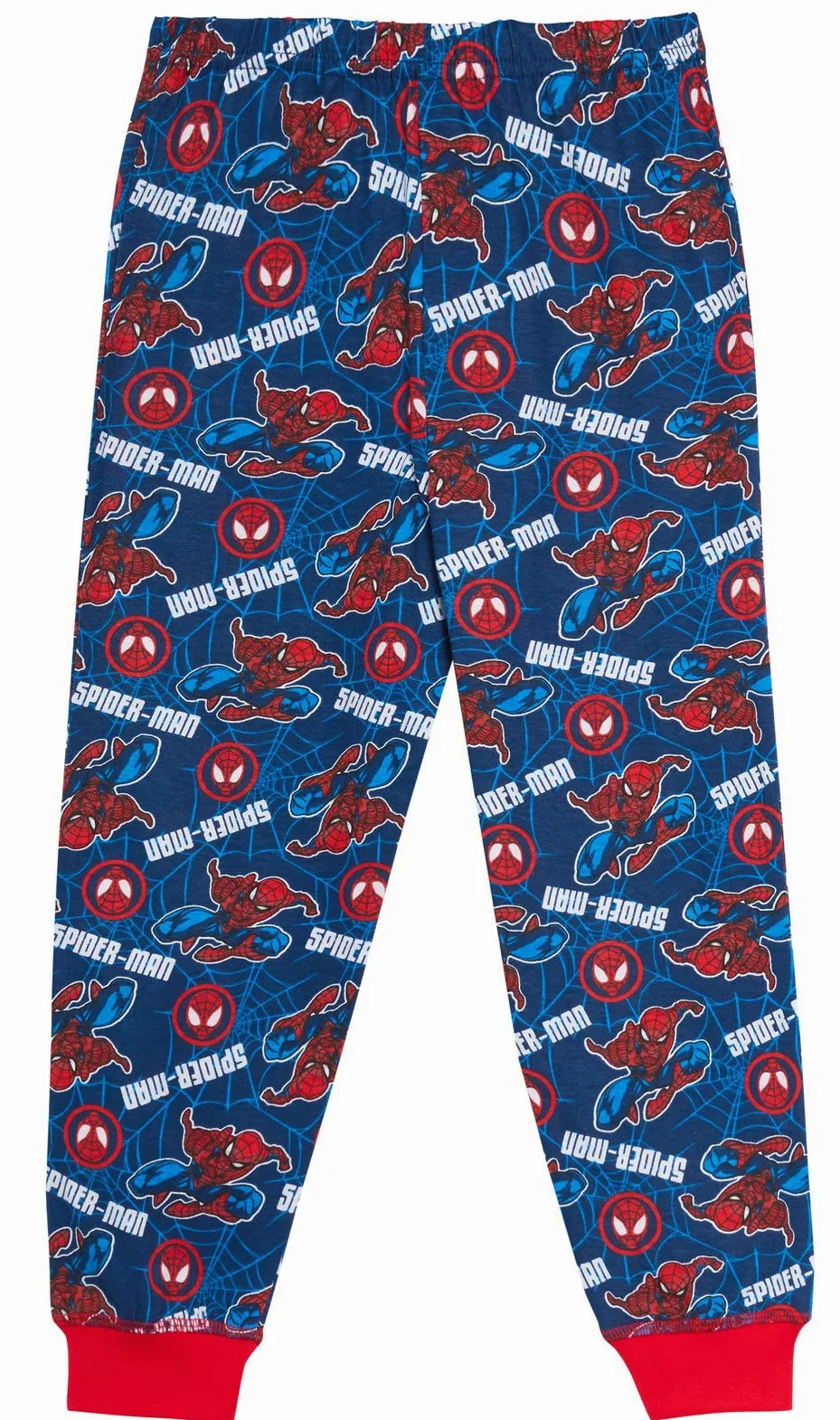 MARVEL Chłopięcy Spiderman piżama dzieci Avengers zestaw piżam na całej długości T-shirt + mankiety spodnie wypoczynkowe