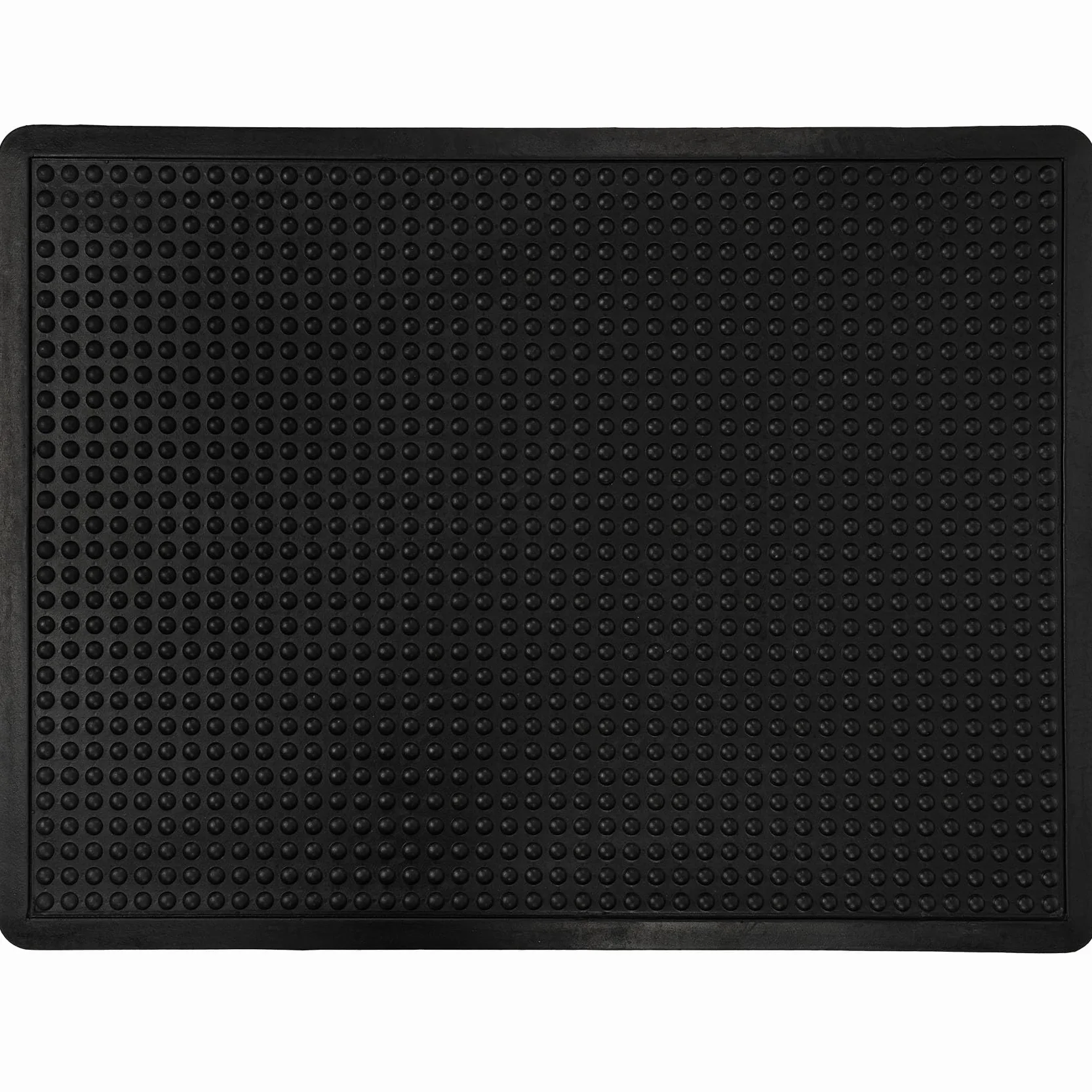 ANRO Mata antyzmęczeniowa 90 x 150 cm, ergonomiczna mata stojąca, gumowa mata z wypustkami, antypoślizgowa, czarna