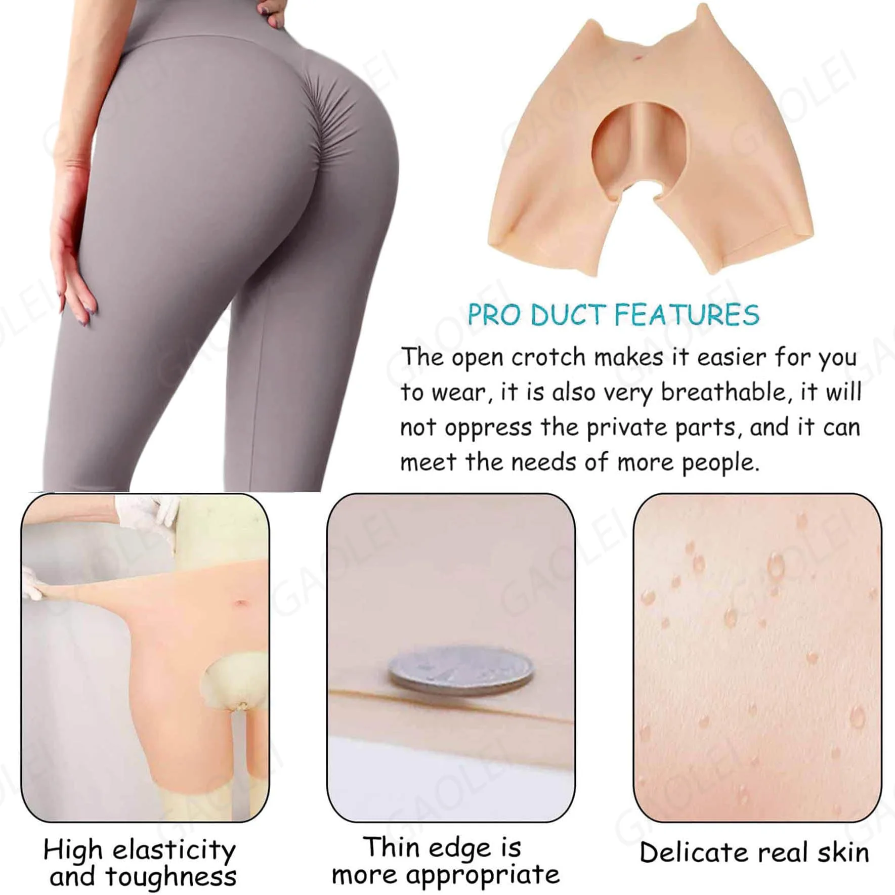 Adima Silikonowe Sztuczne Majtki Pośladkowe Z Otwartym Krokiem Damskie Majtki Liftingujące Pośladki Hip Enhancer Shapewear dla Osób Transpłciowych