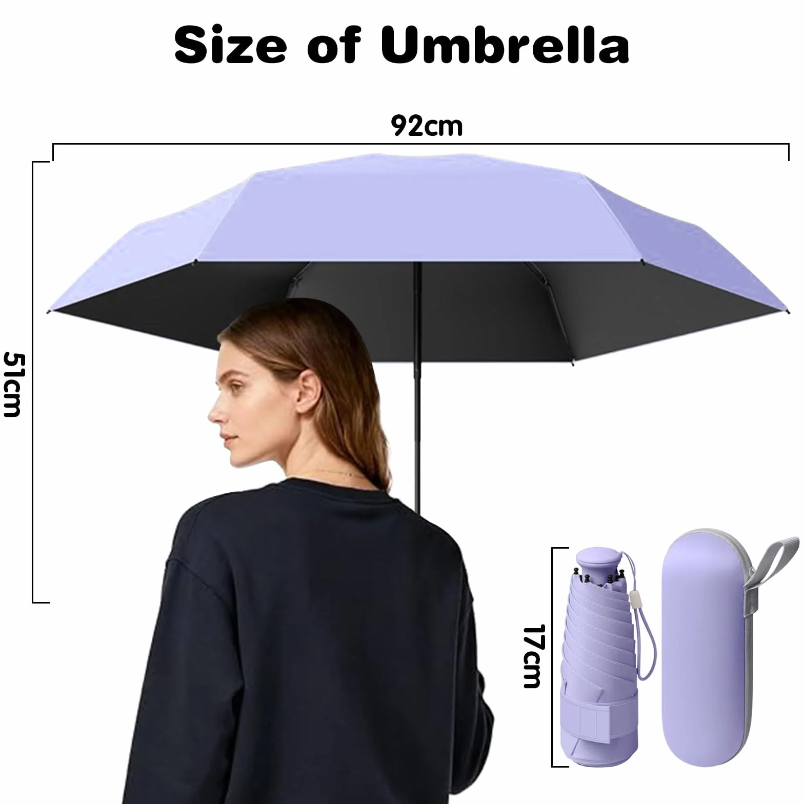Mini Parasol Kieszonkowy, Składany Parasol Przeciwwiatrowy, Parasol Przeciwsłoneczny, Codzienne Podróże, Zawiera Pudełko Do Przechowywania, Chowany Uchwyt, Unisex