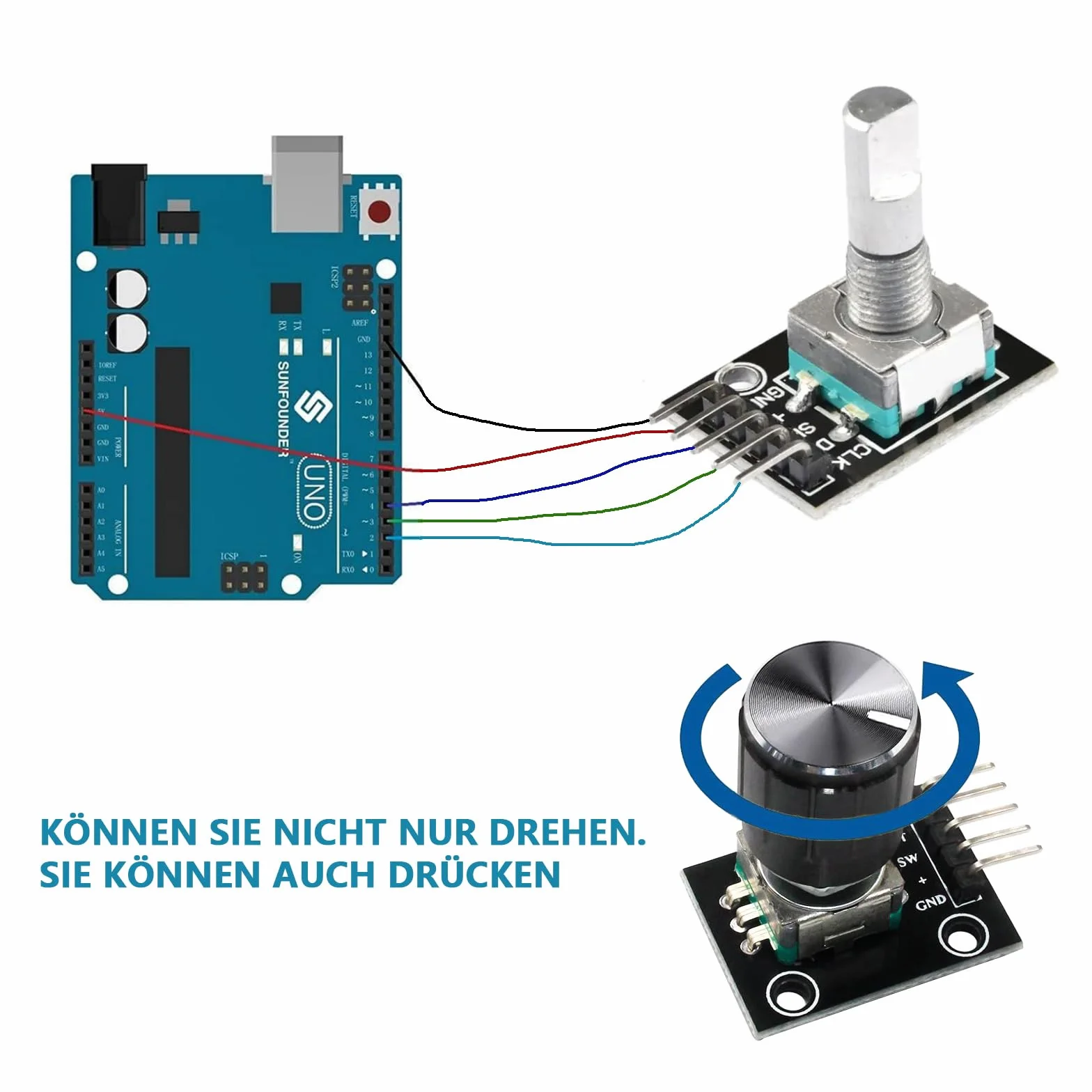 6 sztuk KY-040 obrotowy enkoder moduł, 360-stopniowy enkoder obrotowy, potencjometr, cyfrowe wyjście impulsowe, elektroniczne klocki do elektroniki samochodowej, multimedialnego audio.