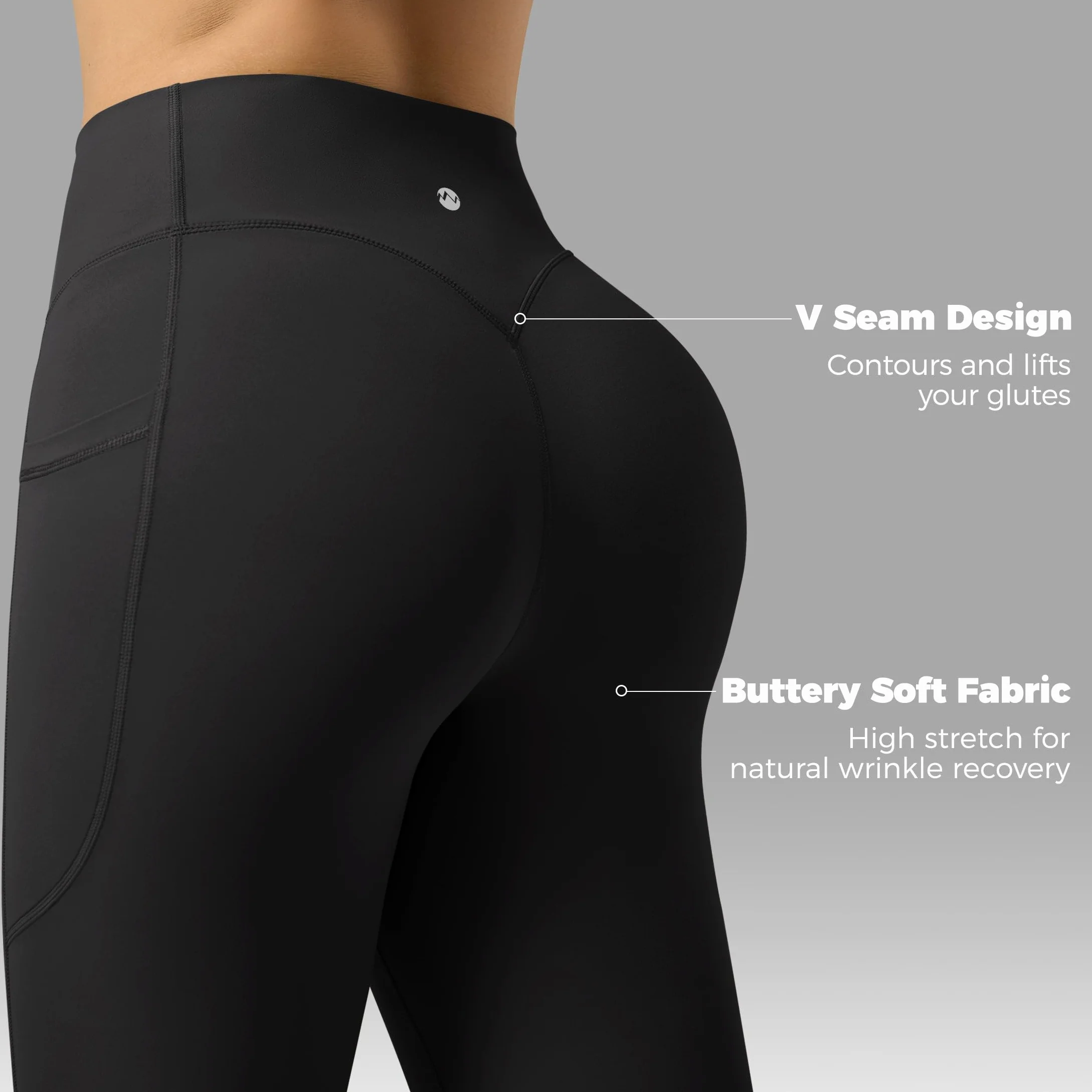 WILLIT Damskie rozkloszowane legginsy z wysoką talią, spodnie do jogi z kieszeniami, rozkloszowane legginsy, nieprzejrzyste spodnie sportowe Bootcut 79 cm/84 cm