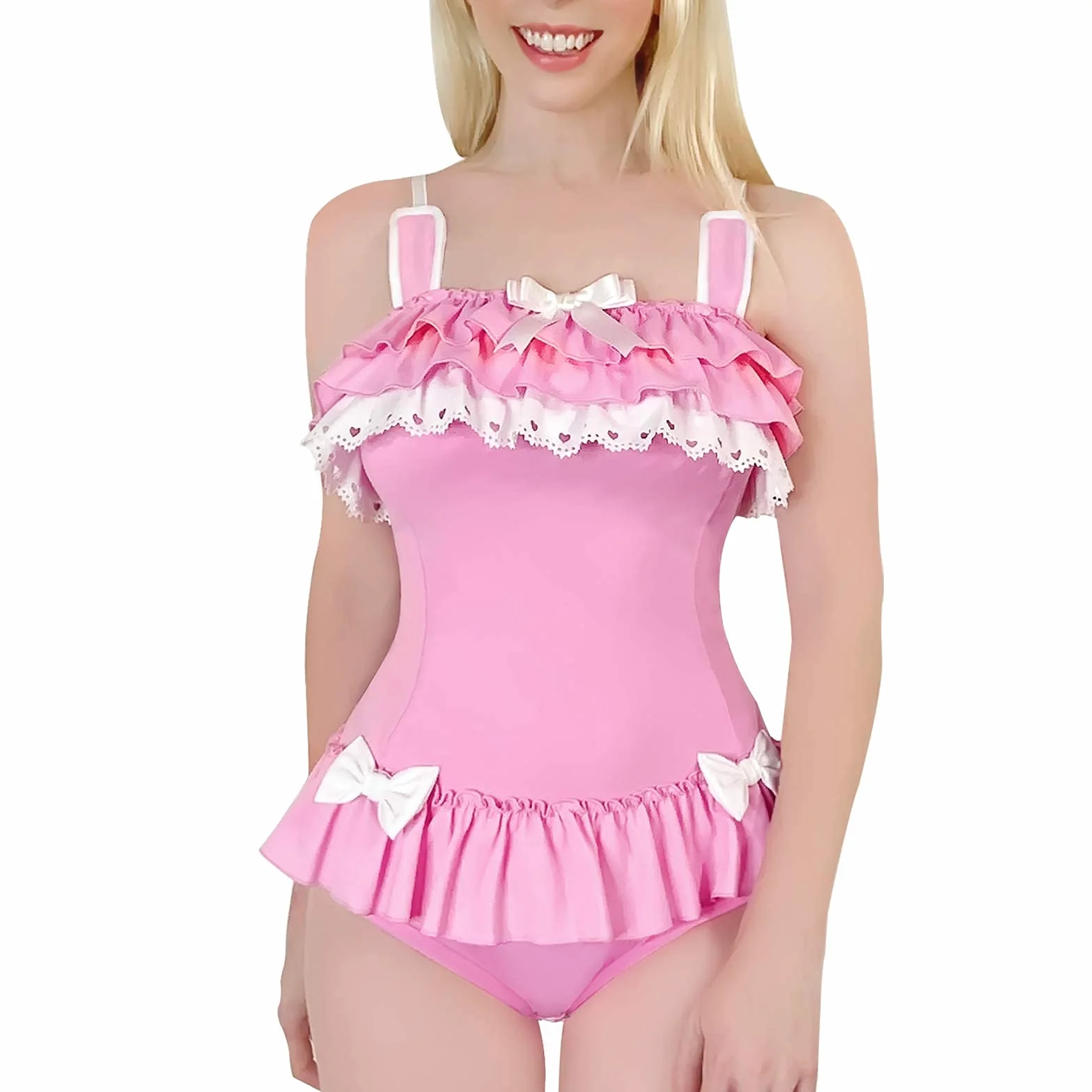 LittleForBig Bawełniany Fancy Kitty/Bunny śpioszki Onesie Piżama teddy lingerie Jednoczęściowa babydoll Bodysuit