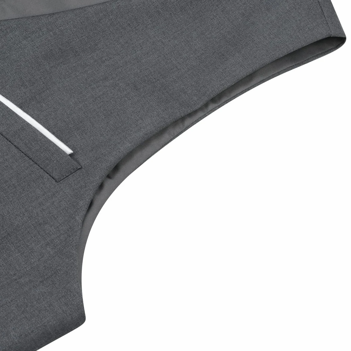 Allthemen Męska kamizelka slim fit, dekolt w serek, bez rękawów, na ślub biznesowy