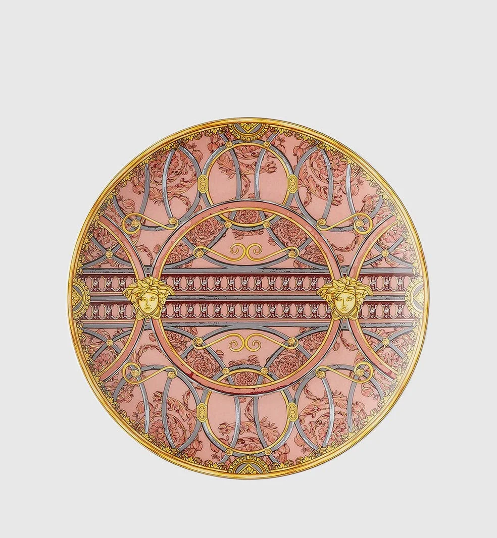 Rosenthal Versace La Scala del Palazzo - różowy talerz śniadaniowy 21 cm