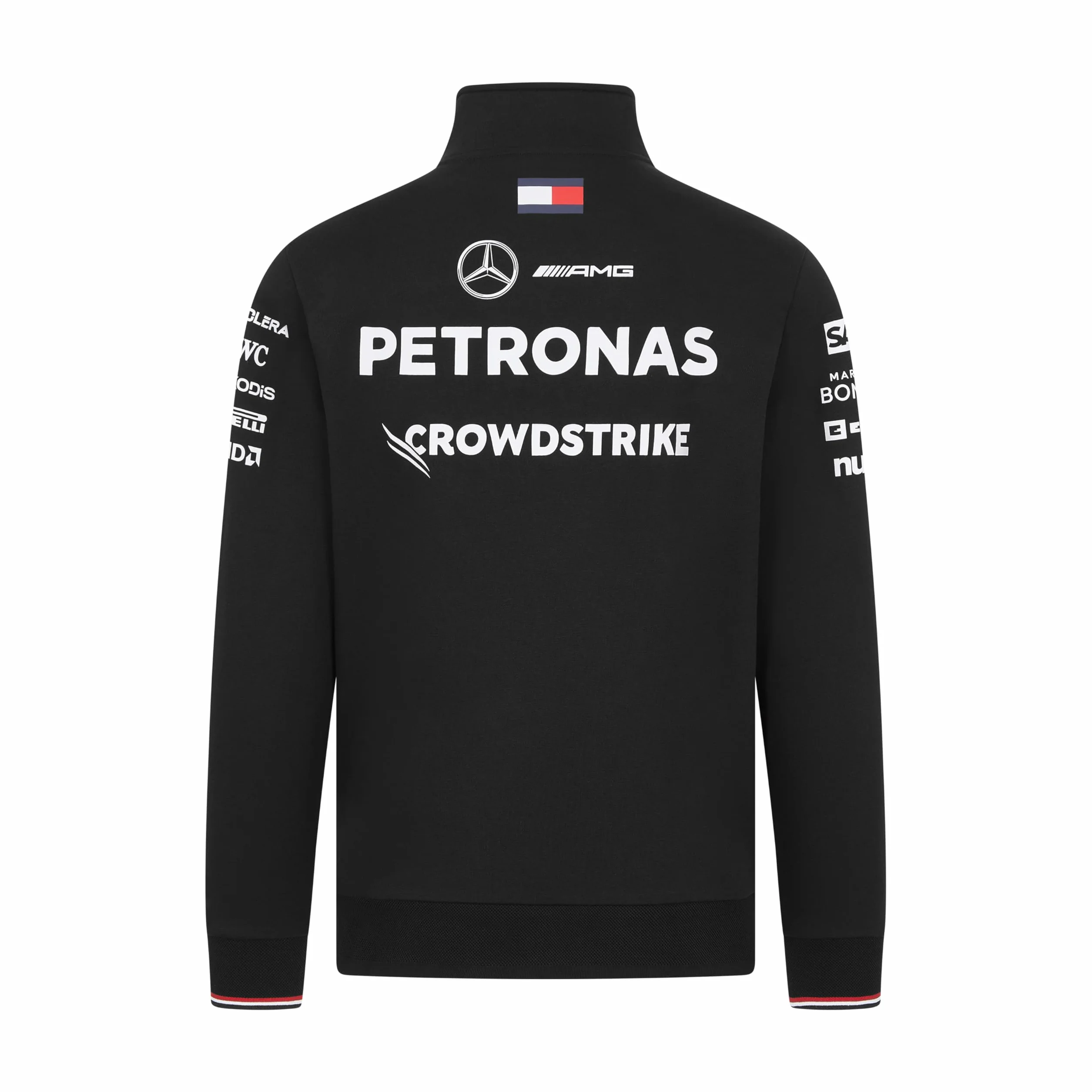 Mercedes AMG Petronas F1 Męski sweter z zamkiem błyskawicznym 2024 - czarny