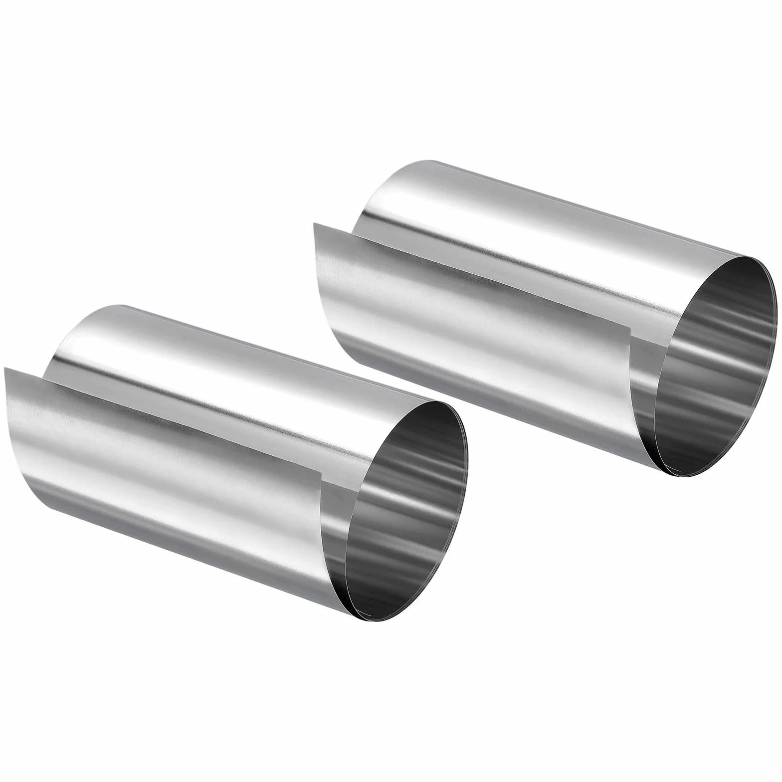 sourcing map 2 szt. 0,02 x 100 x 1000 mm 304 stal szlachetna rolka blacha cienka folia do rzemiosła urządzeń elektronicznych odcień srebrny