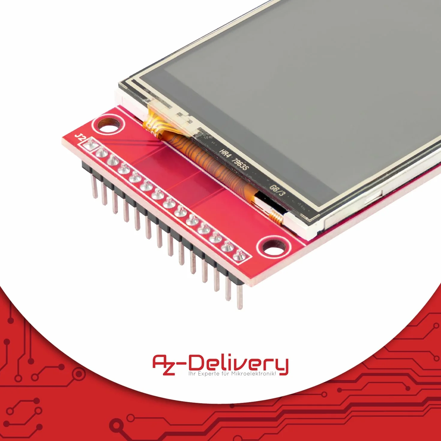 AZDelivery 1 x 2,4 cala LCD TFT ekran dotykowy - Kompatybilny z Arduino i Raspberry Pi - Rozdzielczość 320 x 240, sterownik ILI9341, interfejs SPI