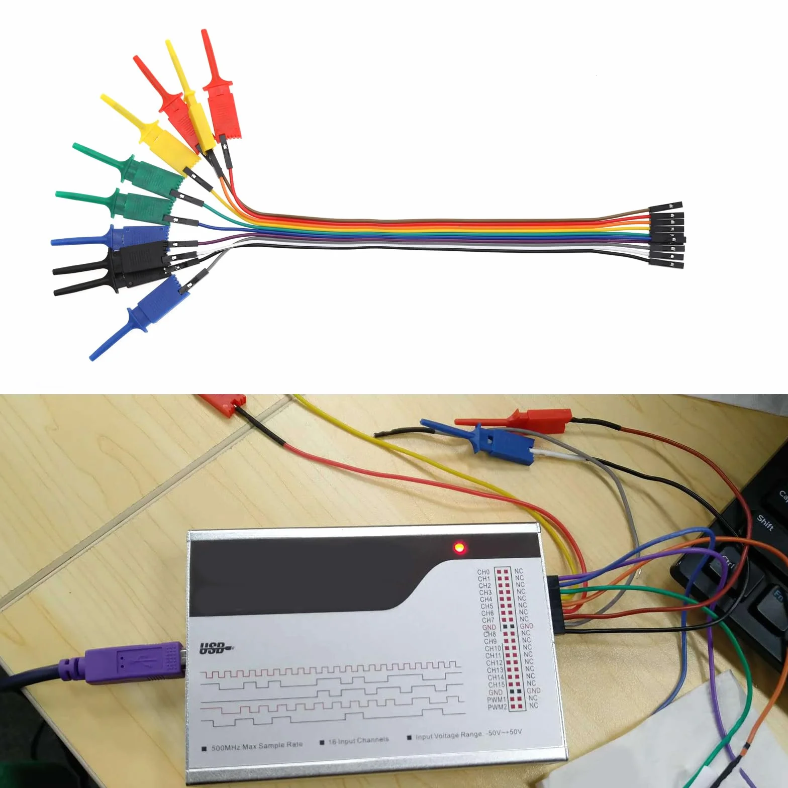 Create idea 10 szt. Analizator logiczny hak testowy zacisk chwytak przewody rozruchowe i styki interfejsu SOIC IC hak testowy zacisk zworka do precyzyjnego testowania obwodów / testowania zasilania