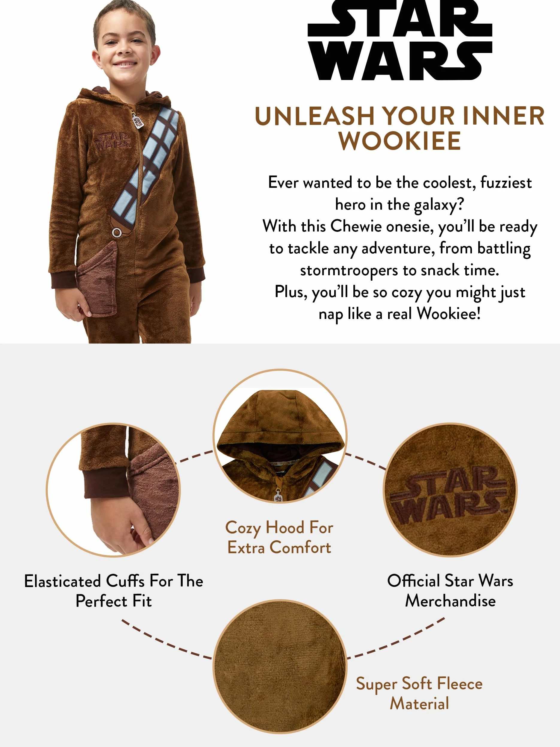 Star Wars Chłopcy Onesie Chewbacca