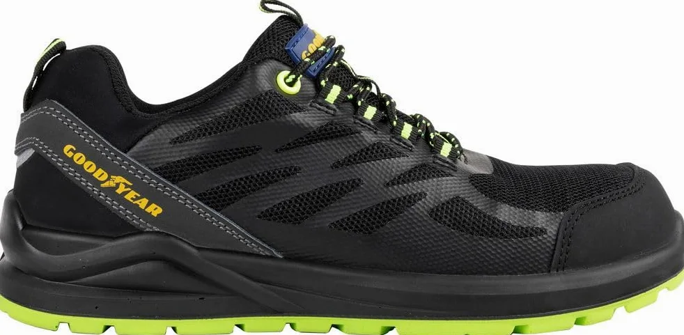 Goodyear Bezmetalowe buty ochronne SP1 z czarno-zielonej tkaniny rozmiar 40