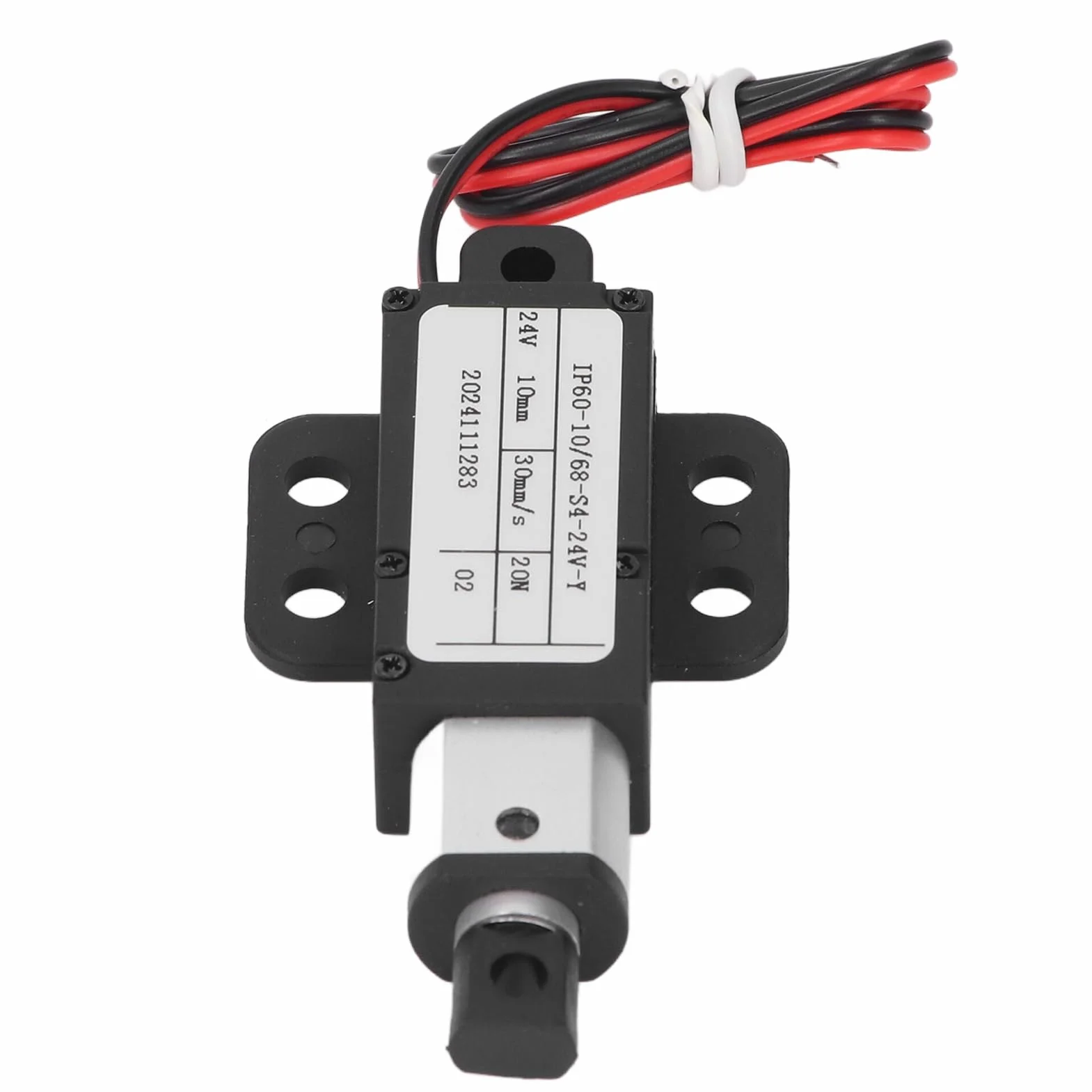 Eujgoov Mini Elektryczny Siłownik Liniowy, Konstrukcja Aluminiowa, Zabezpieczenie Nadprądowe, Skok 10 Mm, Idealny do Maszyn Przemysłowych i Automatyki Domowej