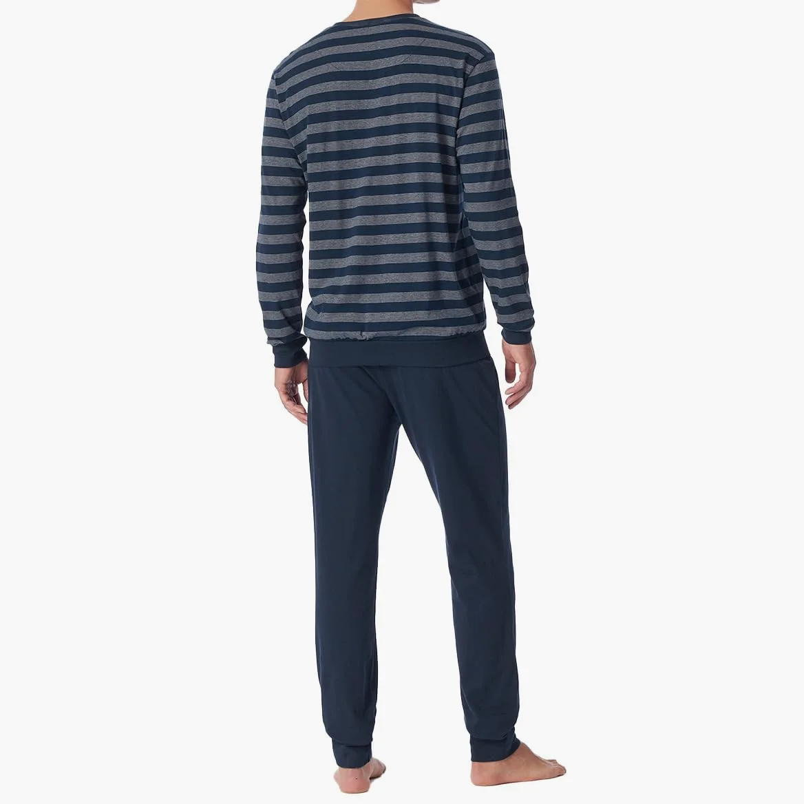Uncover by Schiesser Herren Schlafanzug Set Shirt und Hose lang mit Bündchen - Nachtwäsche