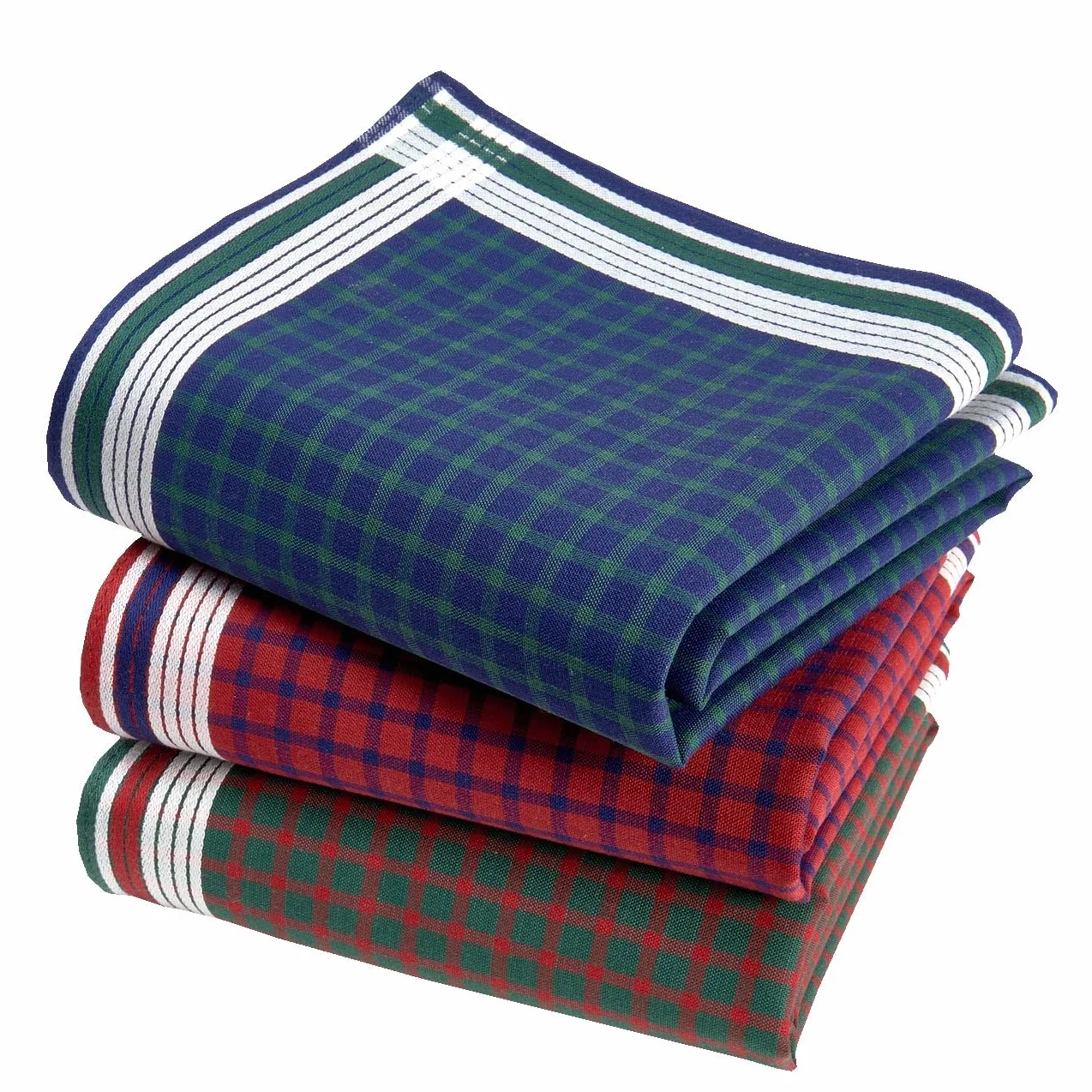 Chusteczki męskie Premium 100% bawełna czesana - 45cm x 45cm - 3 sztuki - model A15