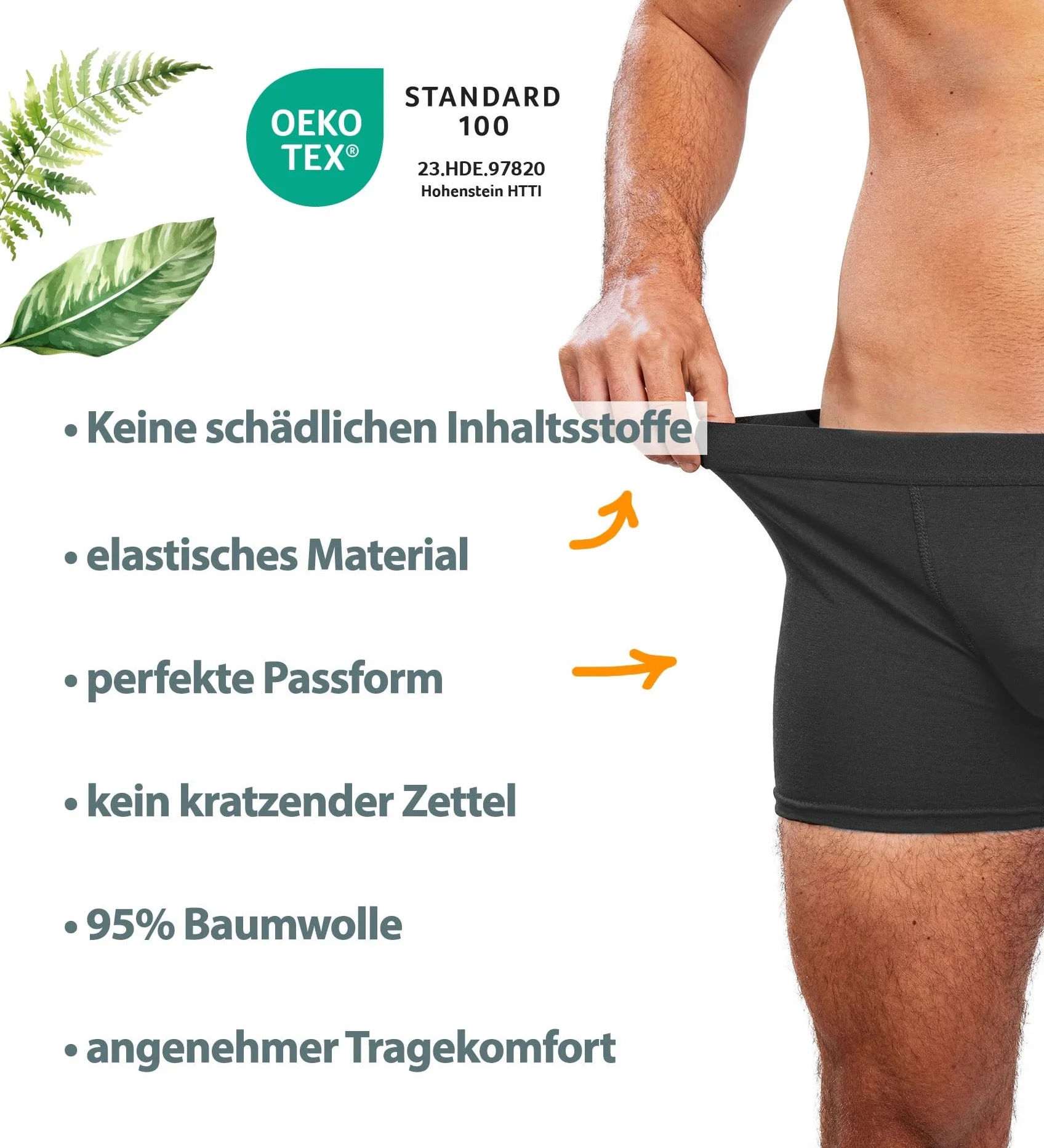 Kemes Bokserki męskie, 10 sztuk, bawełniane, czarne, oddychające, bielizna męska