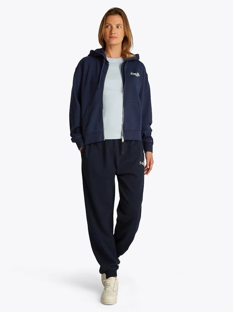 Tommy Hilfiger Bluza z kapturem REG SCRIPT WW0WW44632 Kobiety Reg Script Zip Hoodie Ww0ww44632