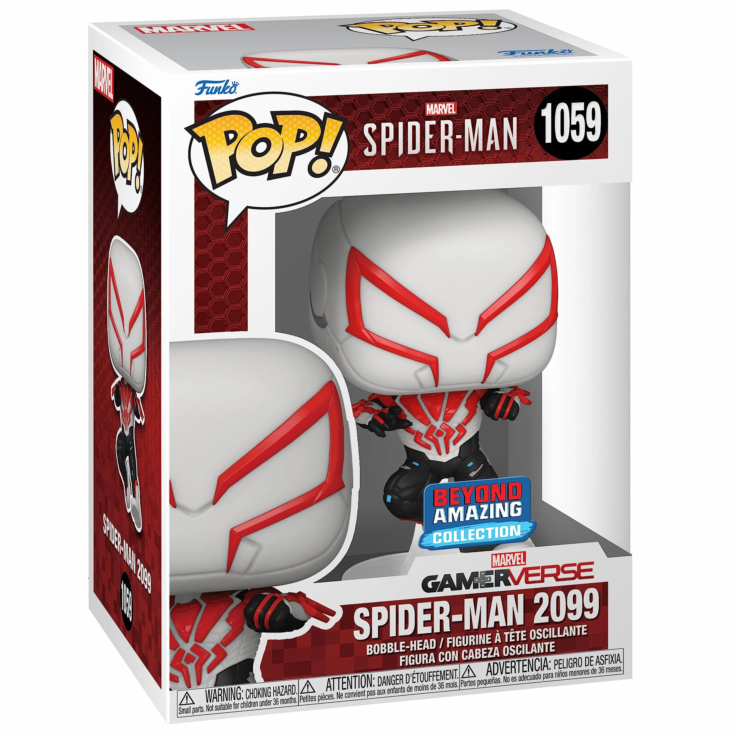 Funko Pop! Marvel: Year of the Spider - Spider-Man Spider-Man 2099 - Biały - Marvel Comics- Amazon Exclusive - kolekcjonerska figurka winylowa - Pomysł na prezent - Oficjalne produkty