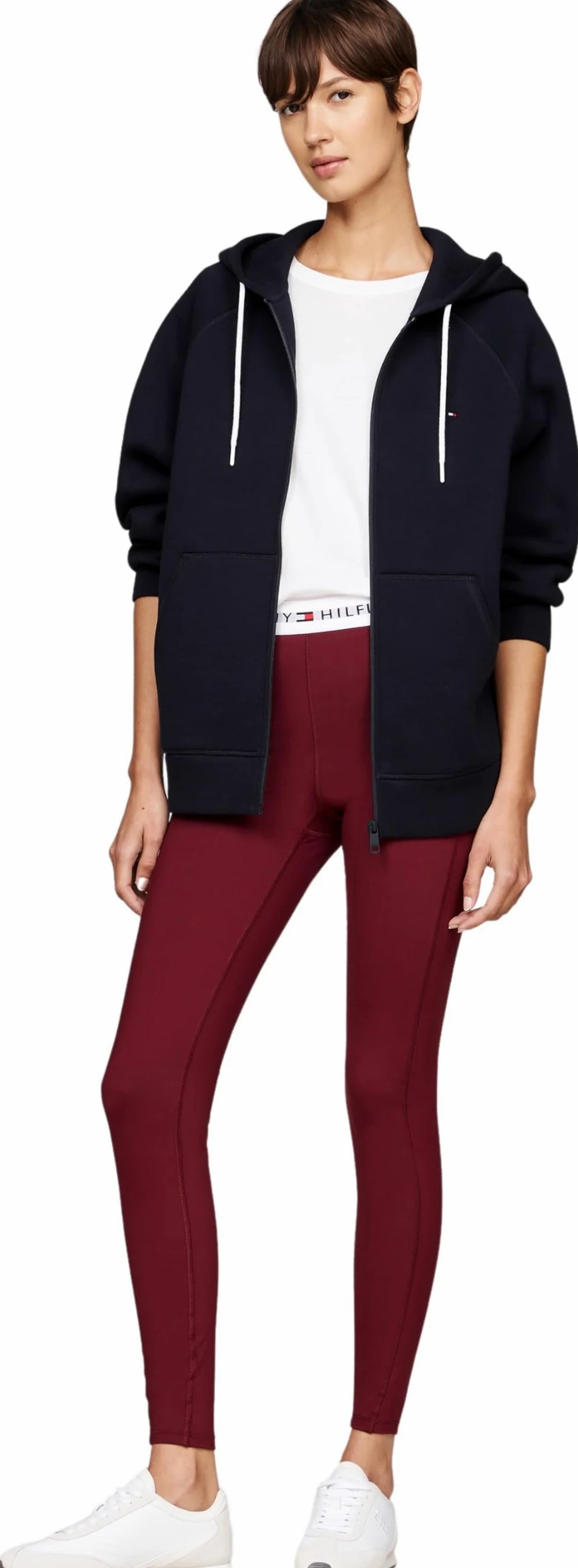 Tommy Hilfiger Damska bluza z kapturem RLX Full ZIP SCUBA HWK WW0WW42261 Zip Through Hoodie, Desert Sky, M, Niebieski (pustynne niebo), M
