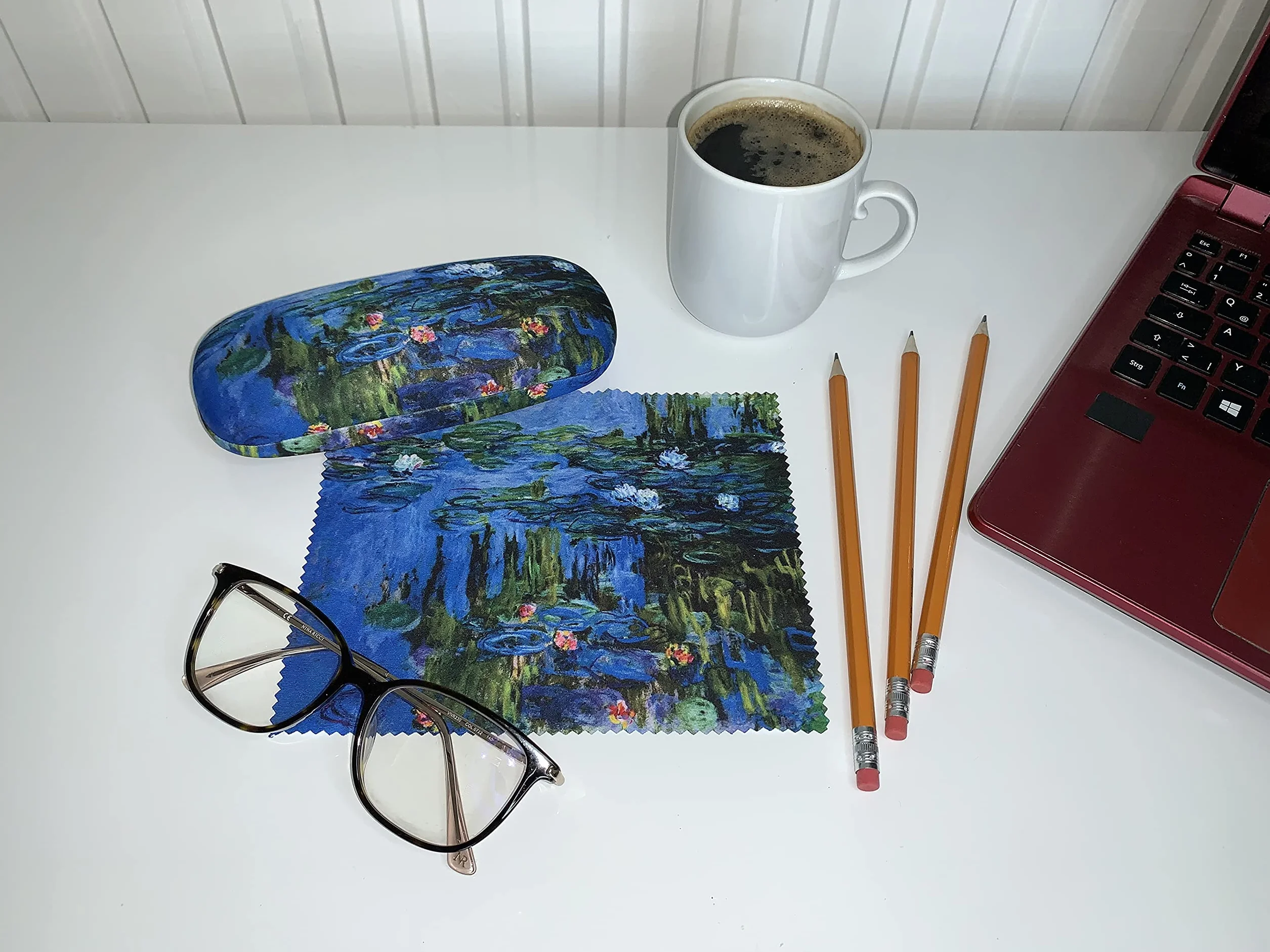 VON LILIENFELD etui na okulary Claude Monet lilie wodne twarde pokryte tkaniną