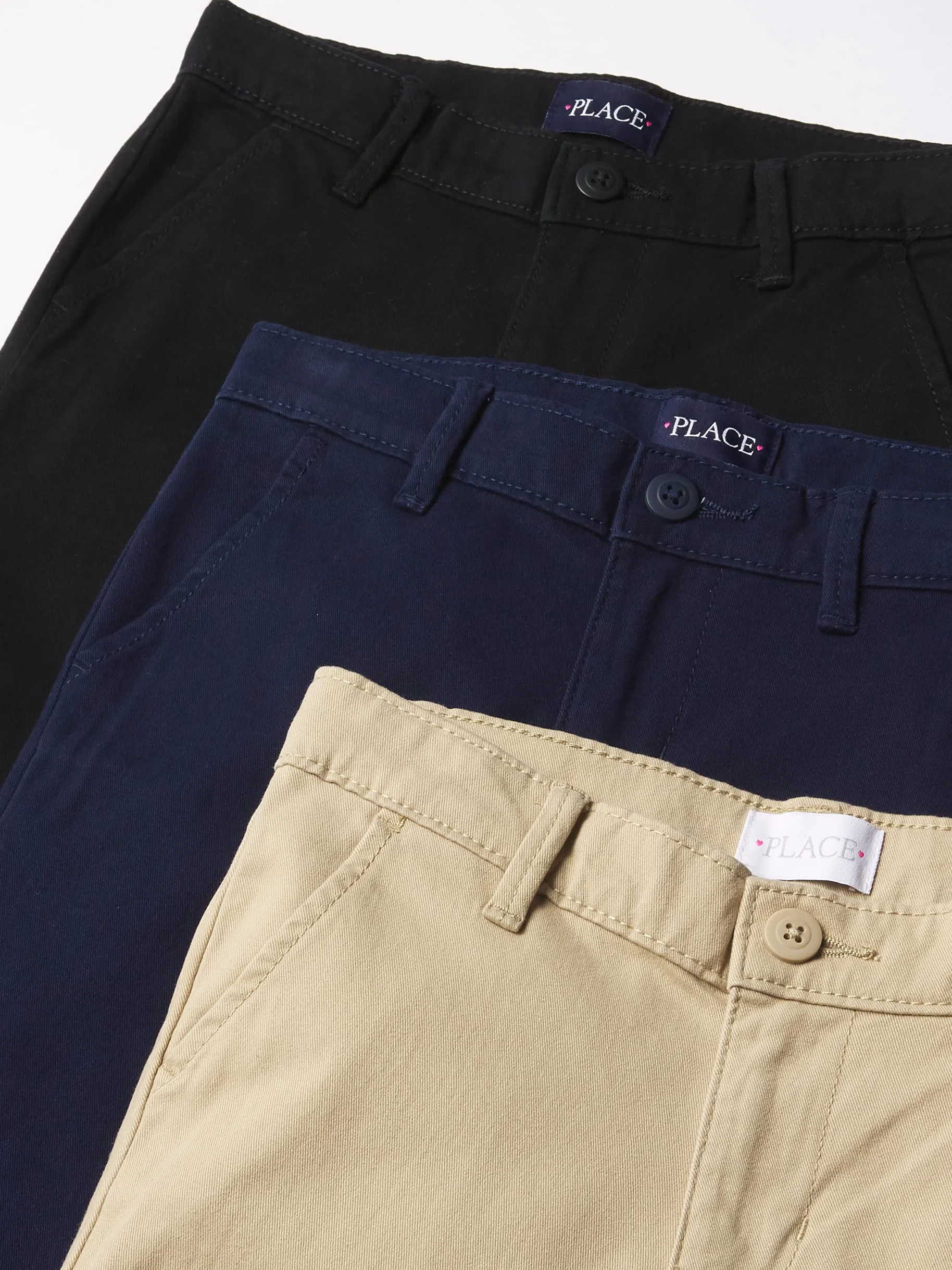 The Children's Place Girls Uniform Skinny Chino Pants 3-pack - Spodnie Dziewczynki