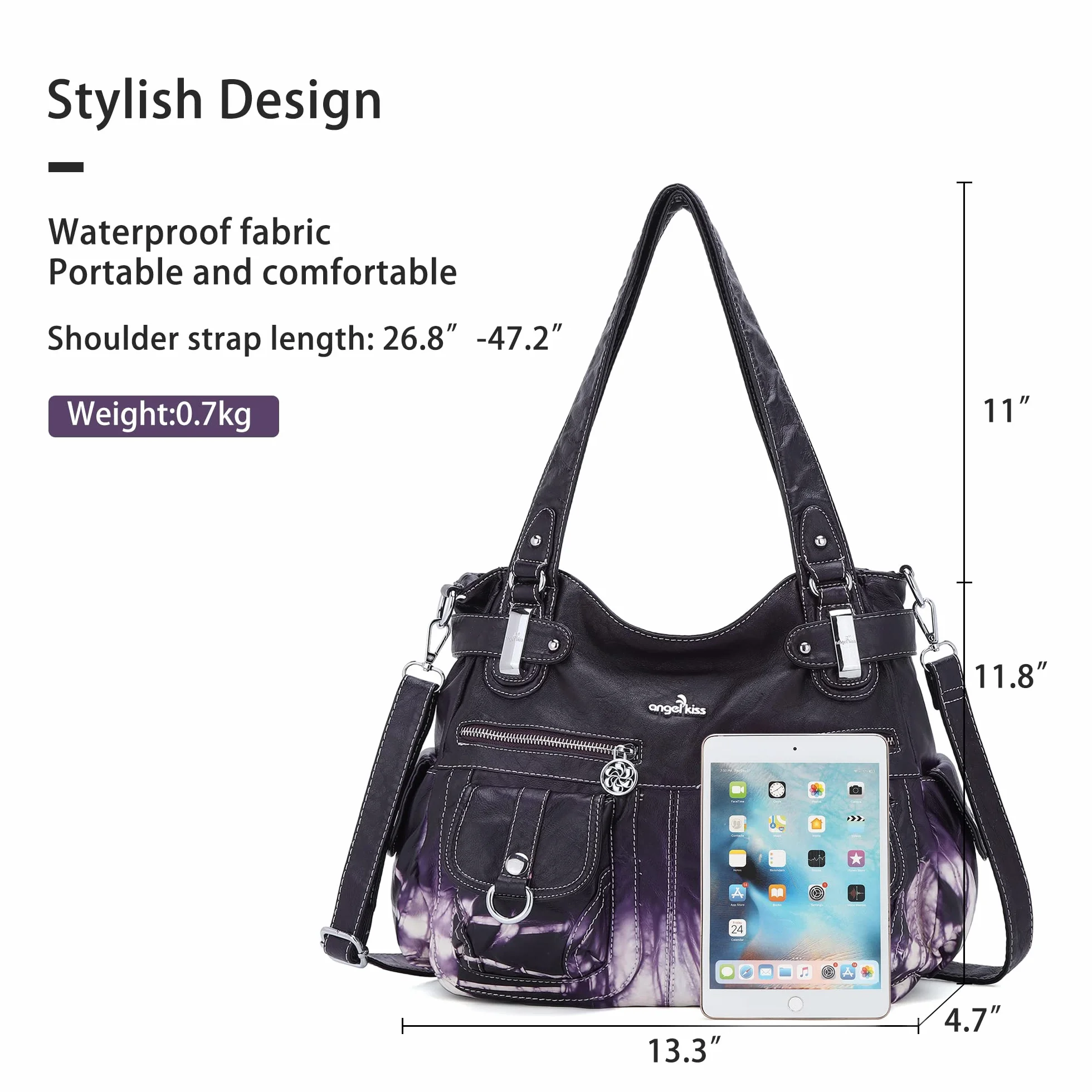 Angel Kiss Torba z zamkiem błyskawicznym Kobiety handbag with crossbody strap