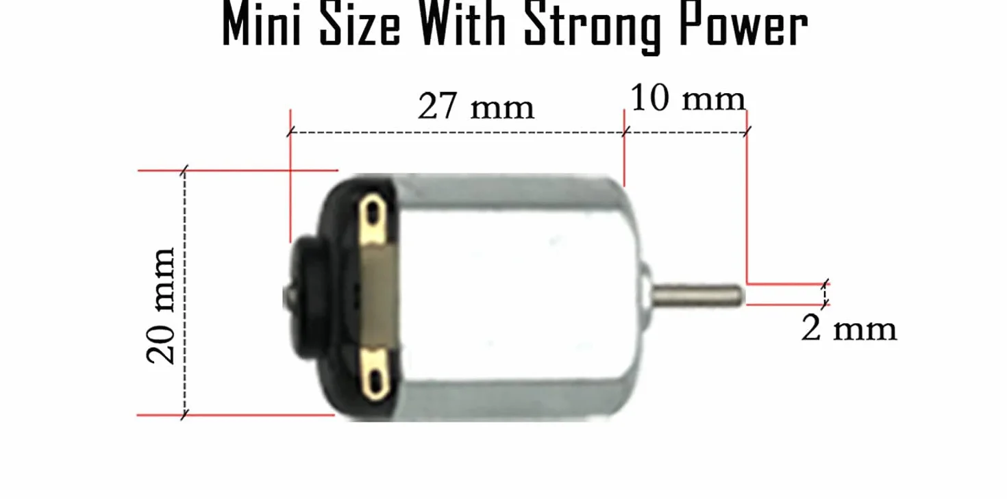 RUNCCI-YUN 8-częściowy zestaw silników DC, 1,5-3 V, 15000-16500 obr./min, mini silnik na minutę, 8 szt. uchwyt baterii AA + 8 szt. mini skrzydła wentylatora + 8 szt. przełącznik kołyskowy łodzi + kabel 1,0 - do projektów naukowych DIY (silnik 130 DC)