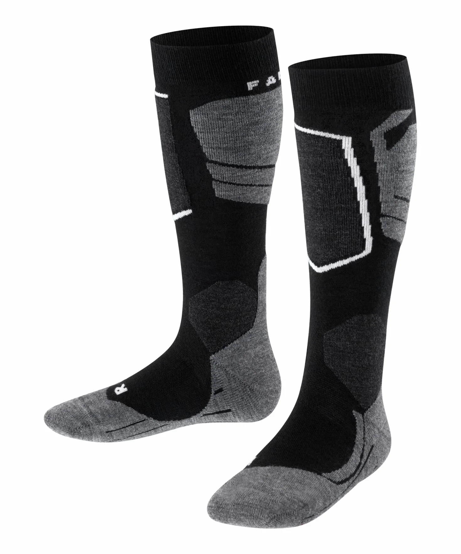 FALKE Uniseks - dzieci Skarpety narciarskie SK4 Advanced K Kh Wełna ciepłe cienkie 1 Para, Czarny Black-Mix 3010, 31-34