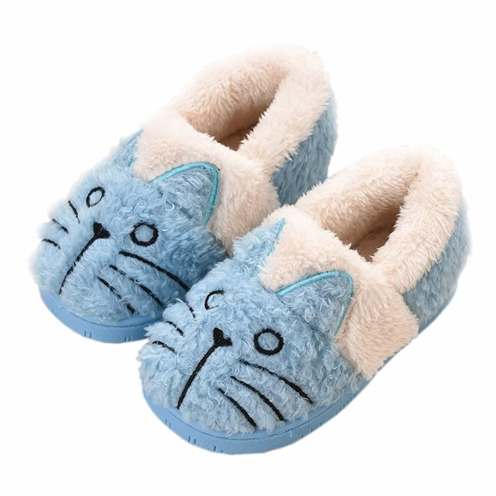 KVbabby Domowe buty dla dziewczynek Chłopców Zima Buty Domowe Ciepłe Kapcie Miękkie Ciepłe Bawełna Ciepły Kapcie Damskie Mężczyźni