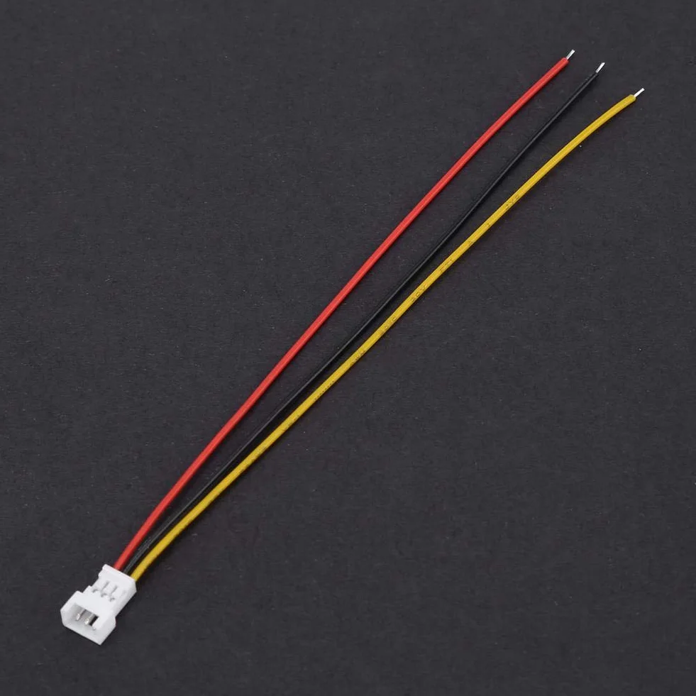 20 par 1,25 mm wtyk i gniazdo Micro JST 2-biegunowe/3-biegunowe mini Micro JST z kablem 100 mm do płytki drukowanej itd. (3-pinowy)