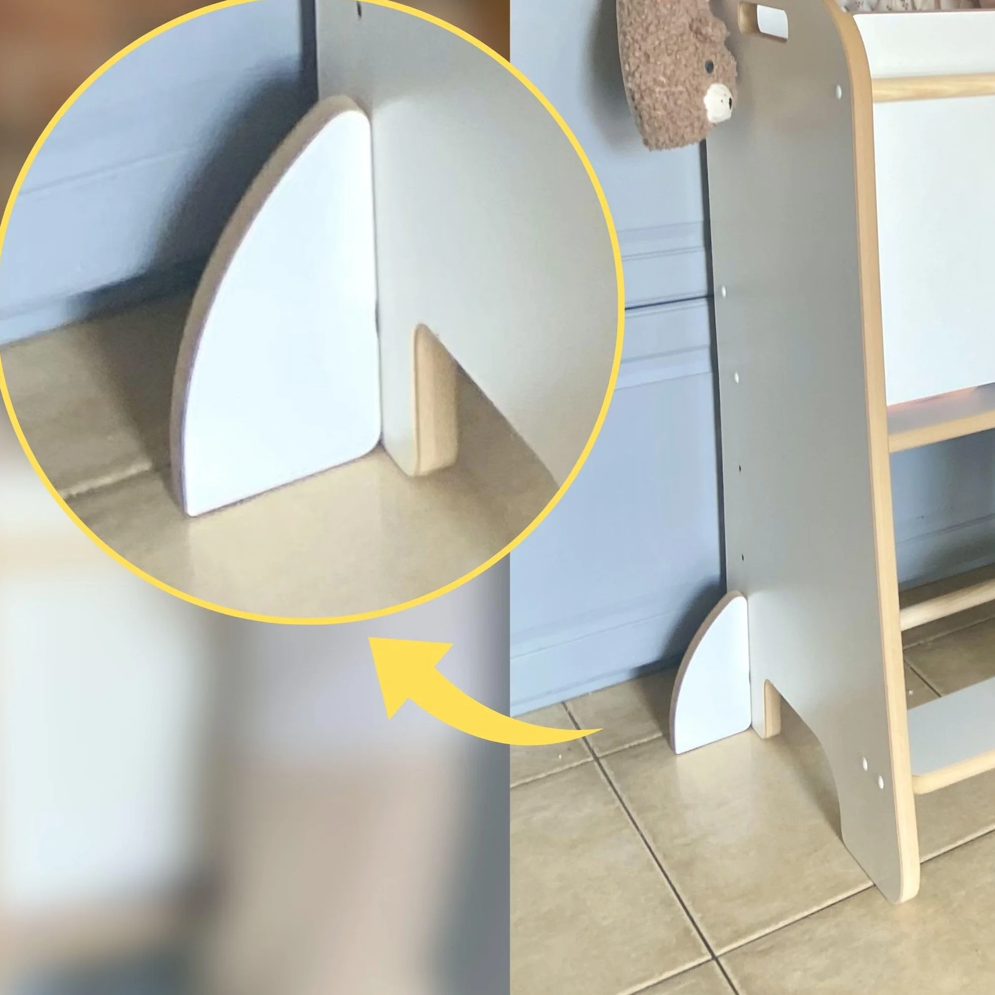 Kitchen Helper dla dziecka – super bezpieczny Pomocnik kuchenny Montessori, Wieża Edukacyjna Dla Dzieci, Bezpieczny stopień dla dzieci do Kuchni, Certyfikat, Zabudowana Przestrzeń, Wyjmowana Blokada