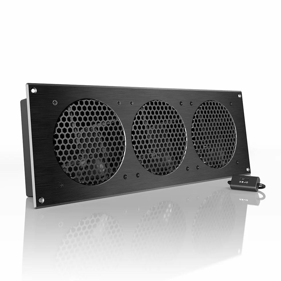 AC Infinity AIRPLATE S9, cichy system wentylatorów chłodzących z regulacją prędkości, do kina domowego AV chłodzenie szafki
