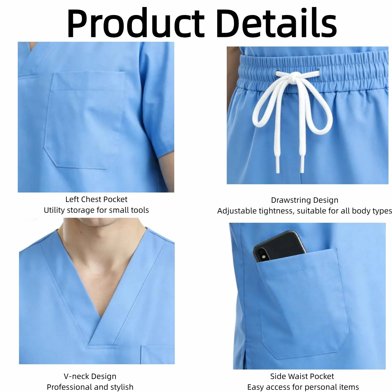 Chesoon Medical Scrubs męski letni krótki rękaw zestaw dla dentystów