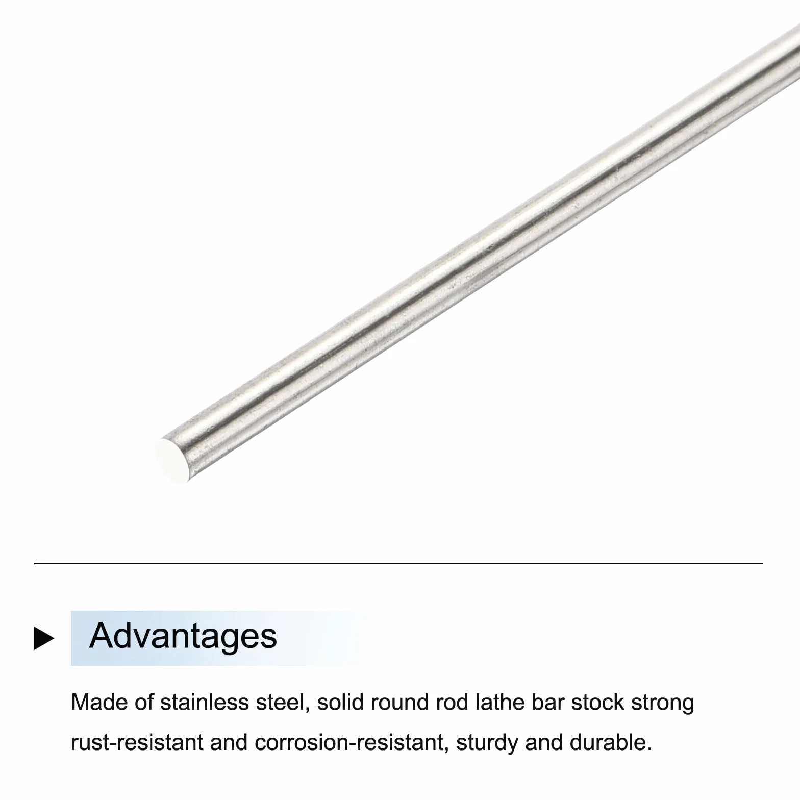 QUARKZMAN 2mm x 150mm okrągły pręt ze stali nierdzewnej, solidny metalowy pręt do tokarki, zapasy prętów do rękodzieła, modele samochodów, śmigłowce - 10 sztuk