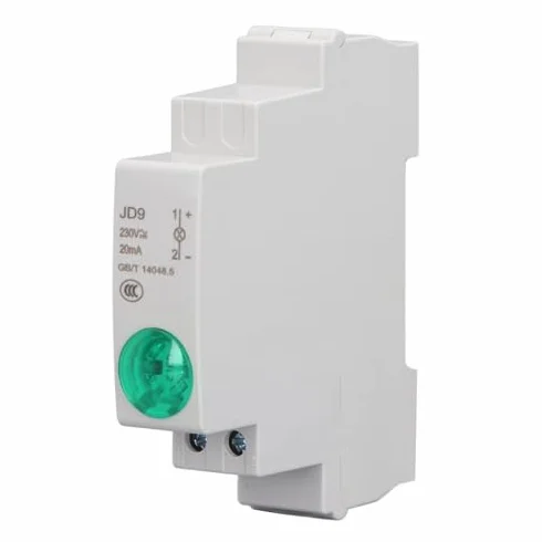 Lampka Kontrolna Przemysłowa Montaż na Szynie DIN Wskaźnik świetlny Obwód Wskazanie Sygnału dla Skrzynki Rozdzielczej Tokarki CNC Warsztaty AC DC 230 V (GREEN)