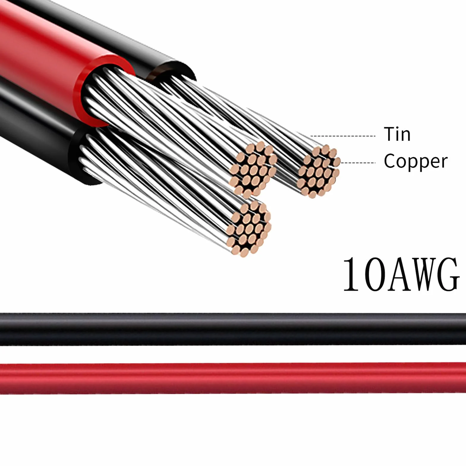 Kabel solarny na XT60i 0,6 m 10AWG XT60I-F, kabel solarny 6 mm2, kabel przedłużający, kompatybilny z przenośną stacją zasilającą (0,6 m)