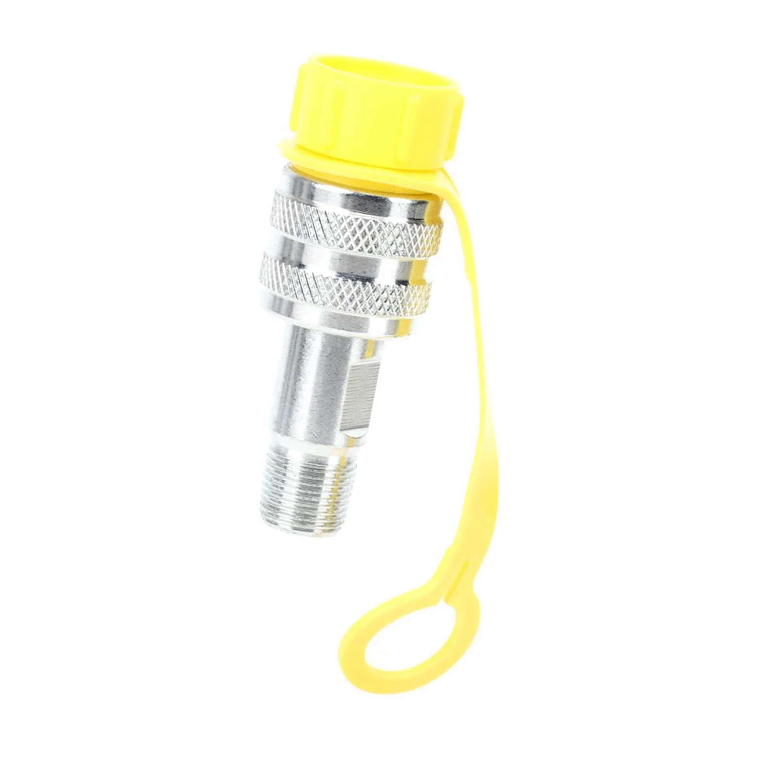 Szybkozłączki Hydrauliczne Gwint Zg 3/8 - Zestaw Sprzęgieł Męskich i Żeńskich dla Systemów Hydraulicznych, Szybkie Łączenie, Kolor Żółty