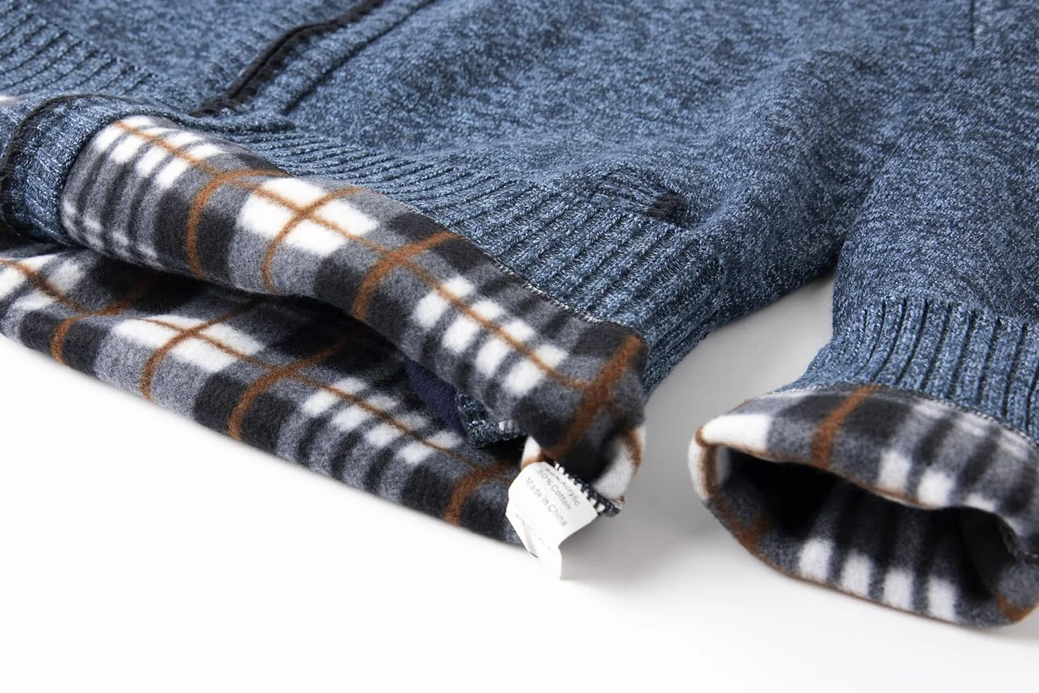 Męski sweter ze stójką na co dzień z polarową podszewką Sweter z dzianiny na zimę z długim rękawem Masywny sweter